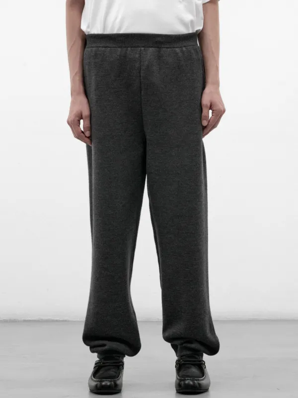 Gray Wool-Cashmere Joggers (A00795V70E0-1510-DARK-SLATE-ME) made by Bottega Veneta
