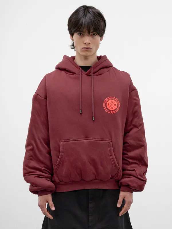 Blood Cotton Oversized Hoodie (MT124J-HJ-507-DRIED-BLOOD) made by LUU DAN