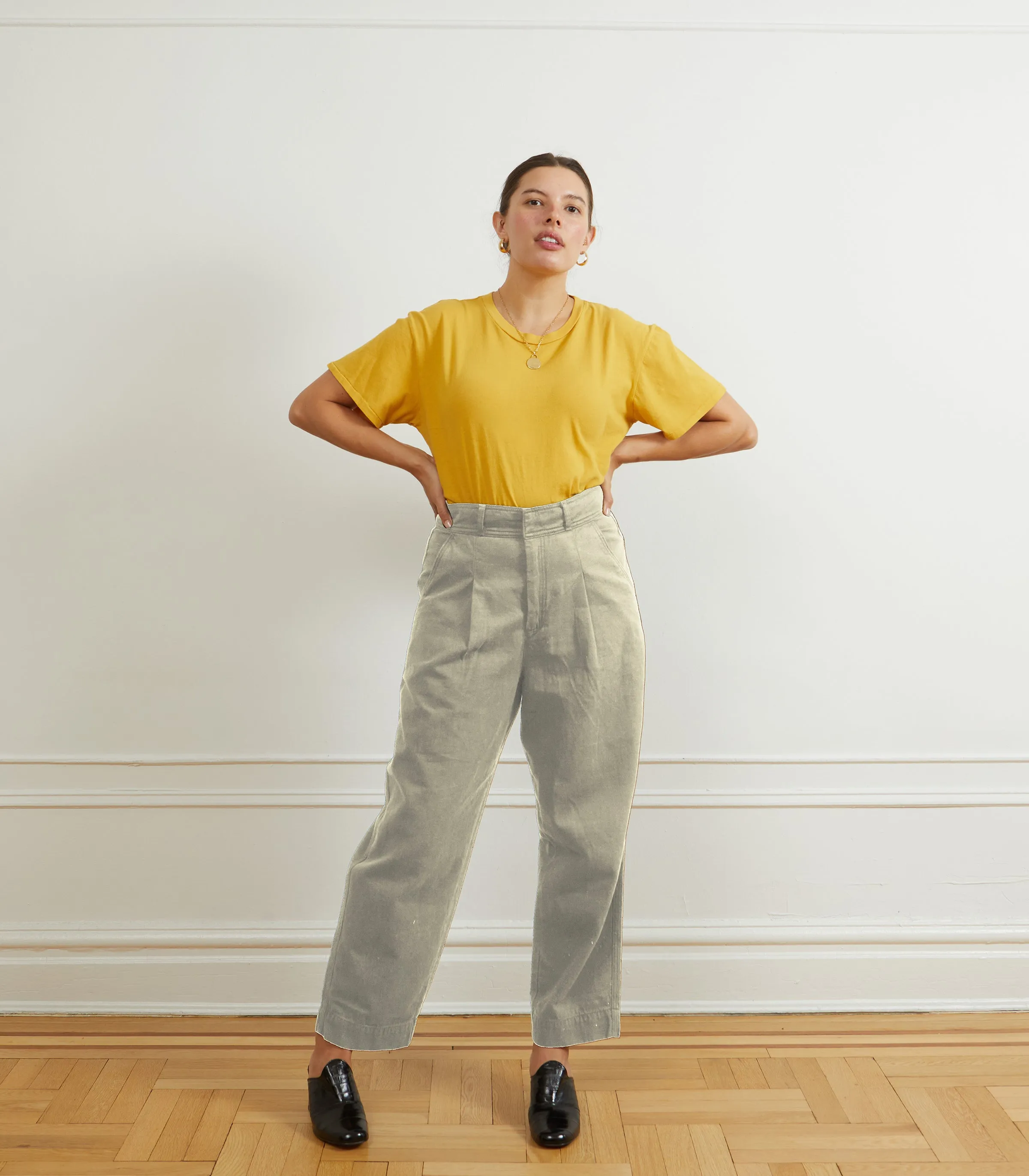 Elaine Pleated Tapered Trousers - SALT sold by Loup