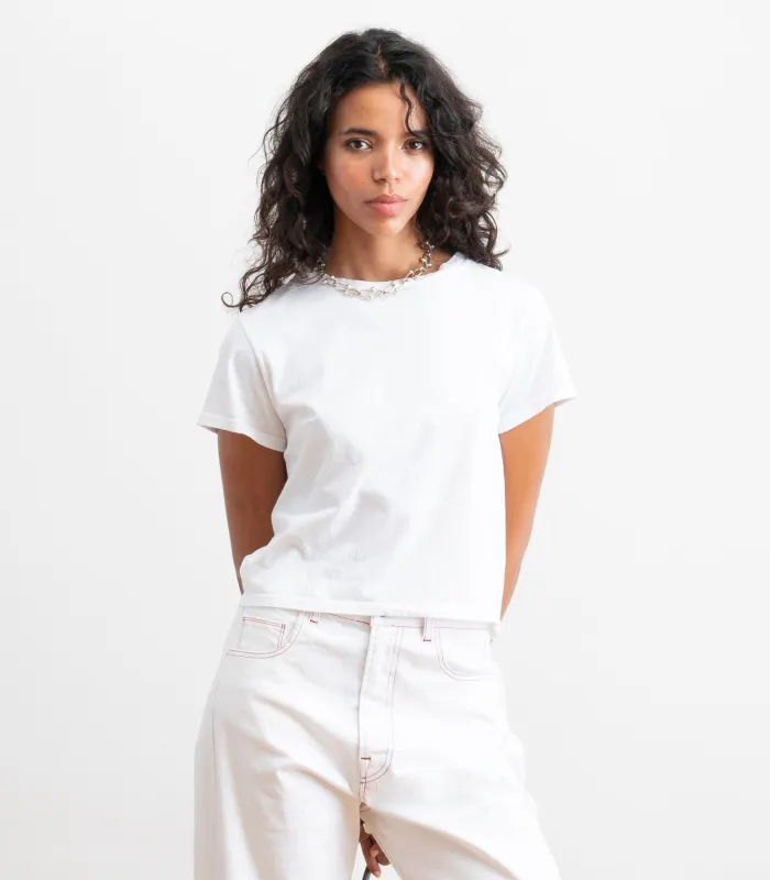 Bessette Soft Washed Tee - White SS26 made by Loup