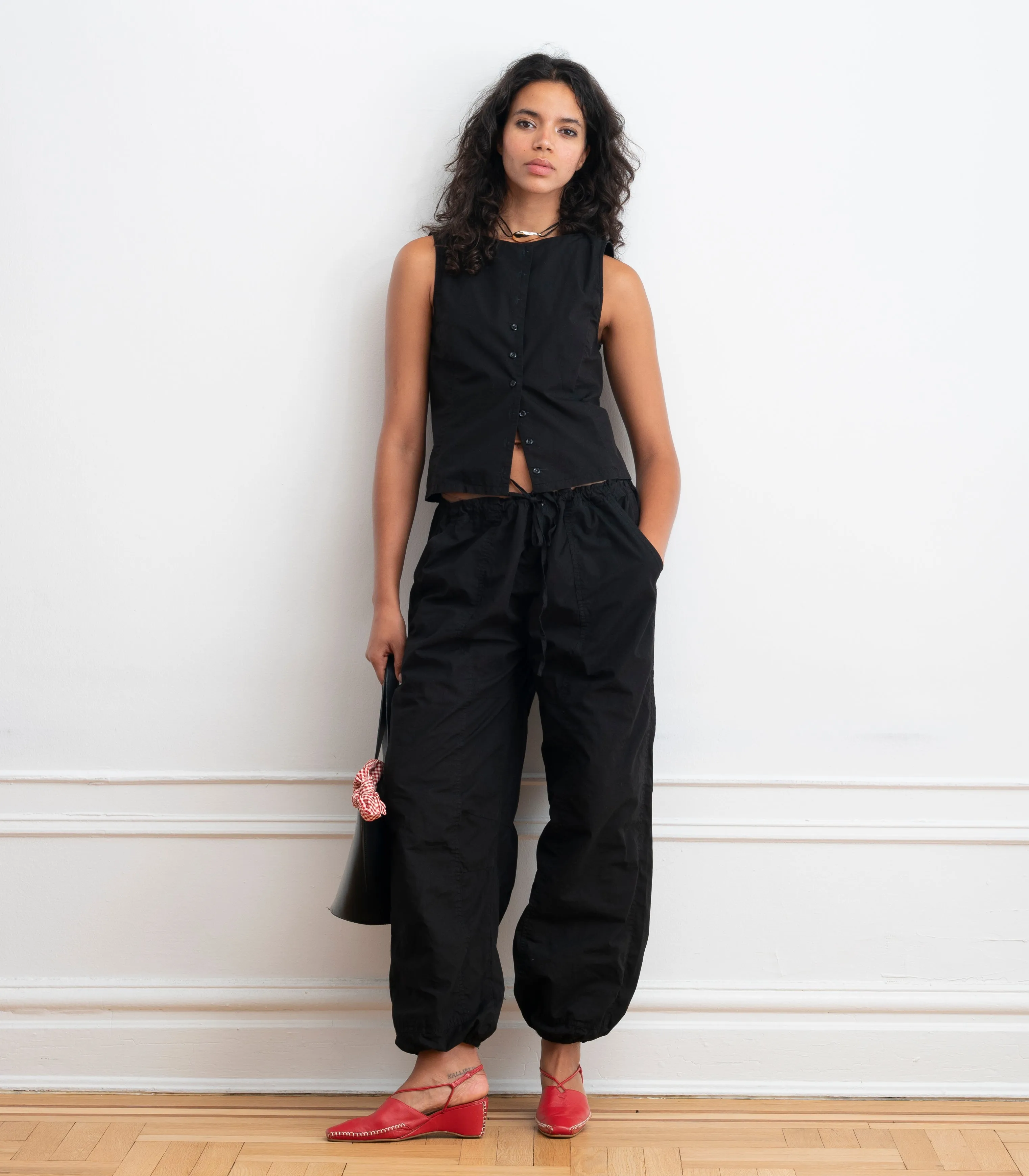 Nara Parachute Leg Drawstring Pants - Black SS26 sold by Loup product image thumbnail 3