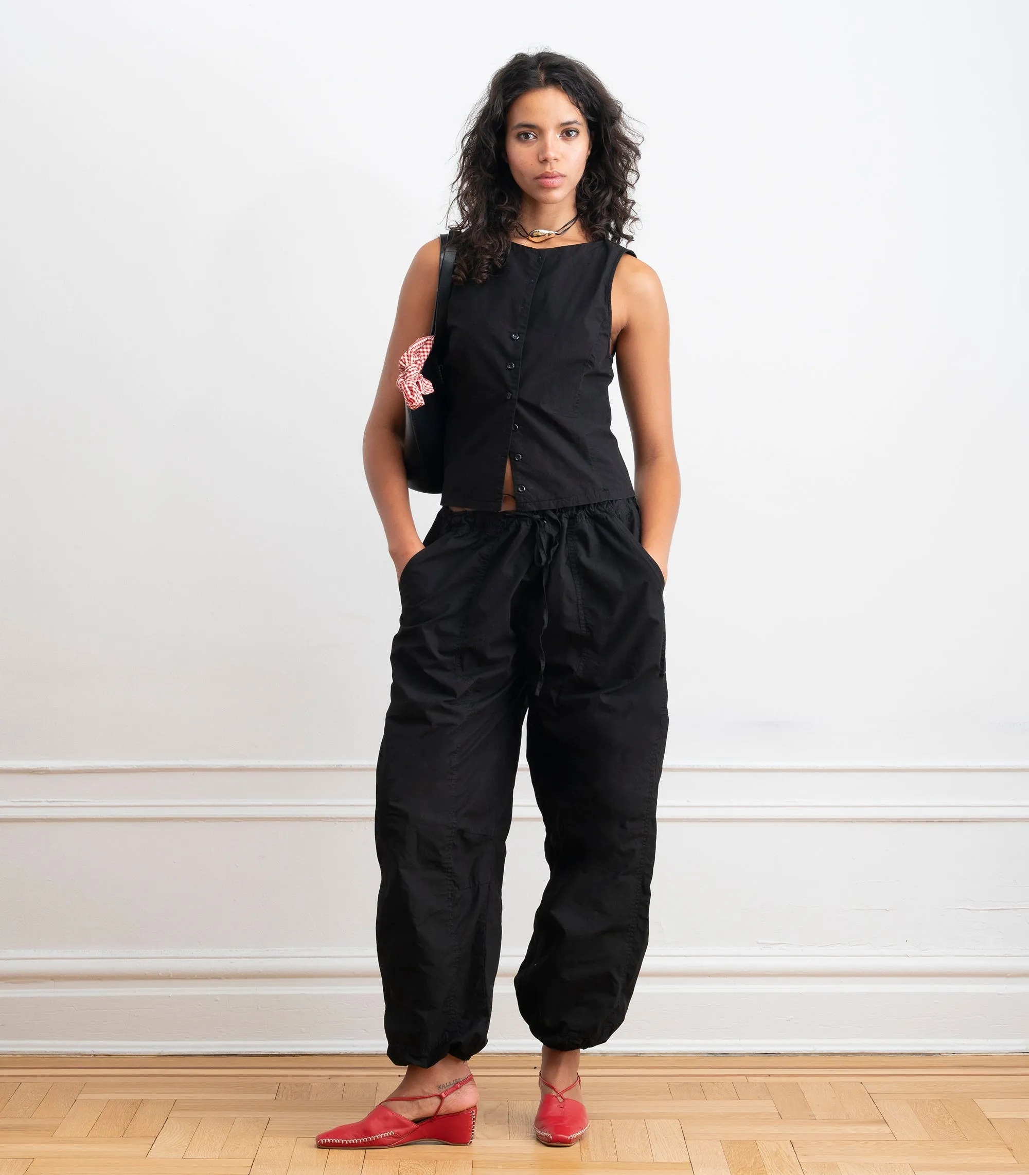 Nara Parachute Leg Drawstring Pants - Black SS26 sold by Loup product image thumbnail 4