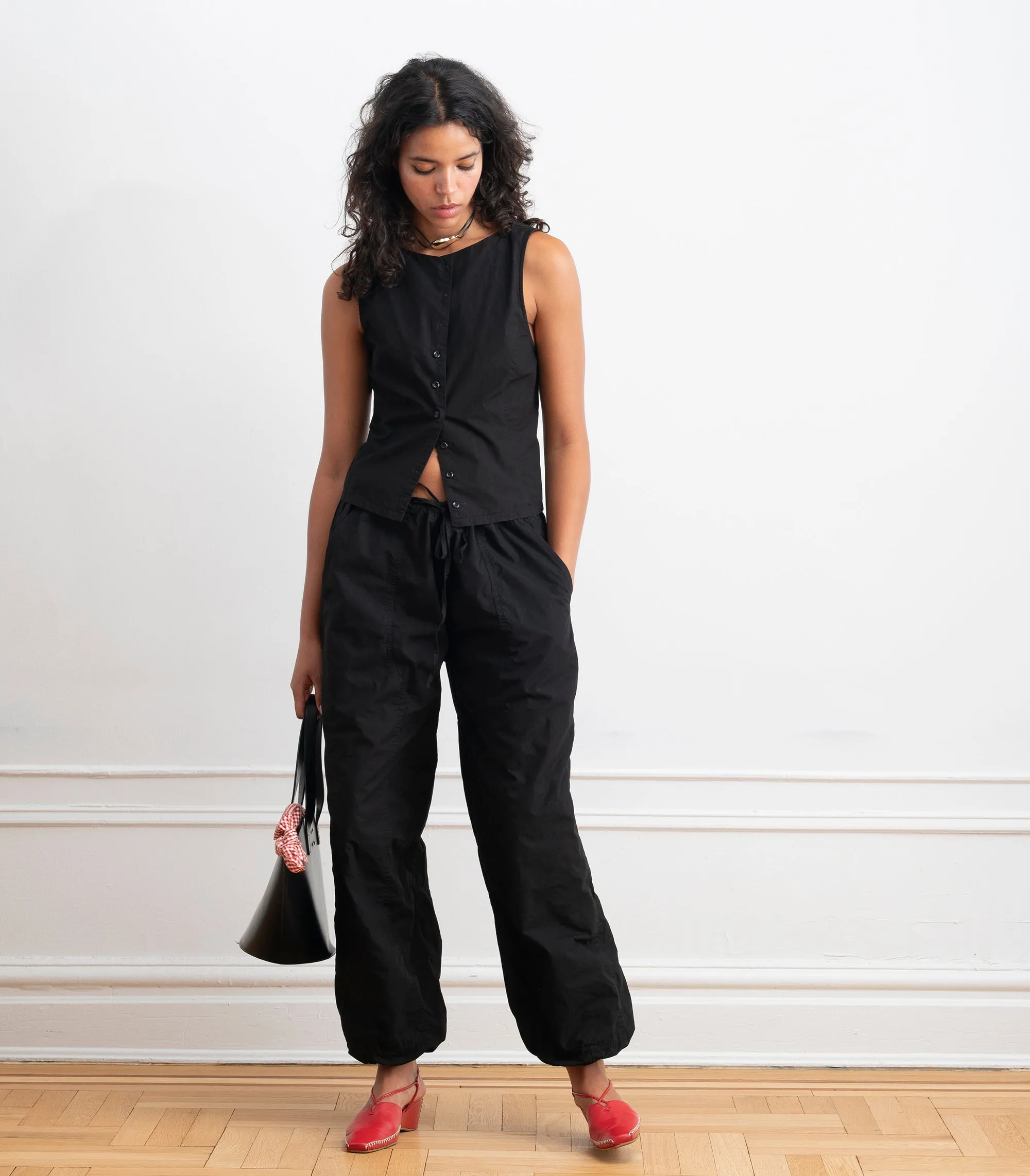 Nara Parachute Leg Drawstring Pants - Black SS26 sold by Loup product image thumbnail 5