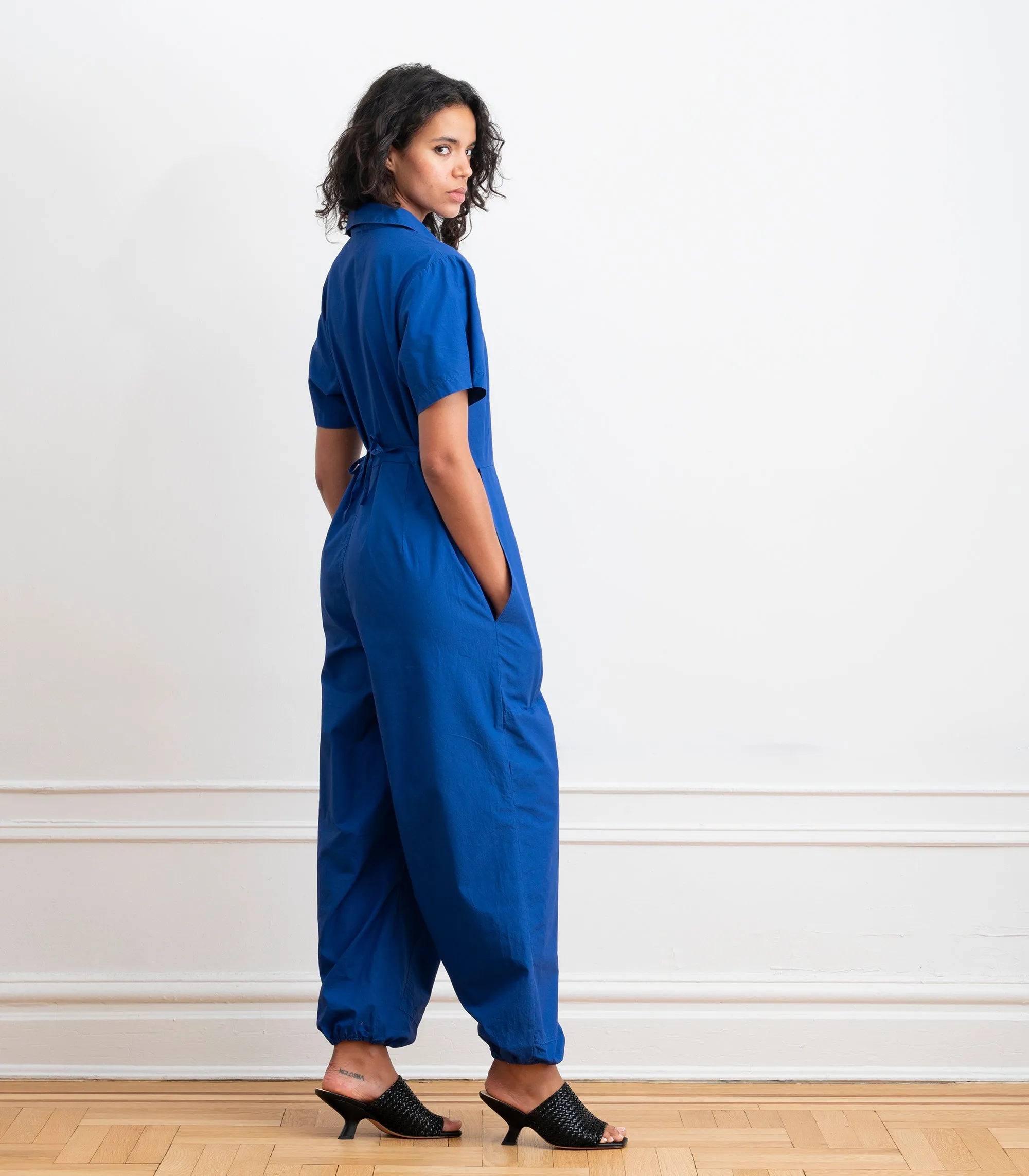 Clara Short Sleeve Parachute Leg Jumpsuit - Blueberry sold by Loup product image thumbnail 4