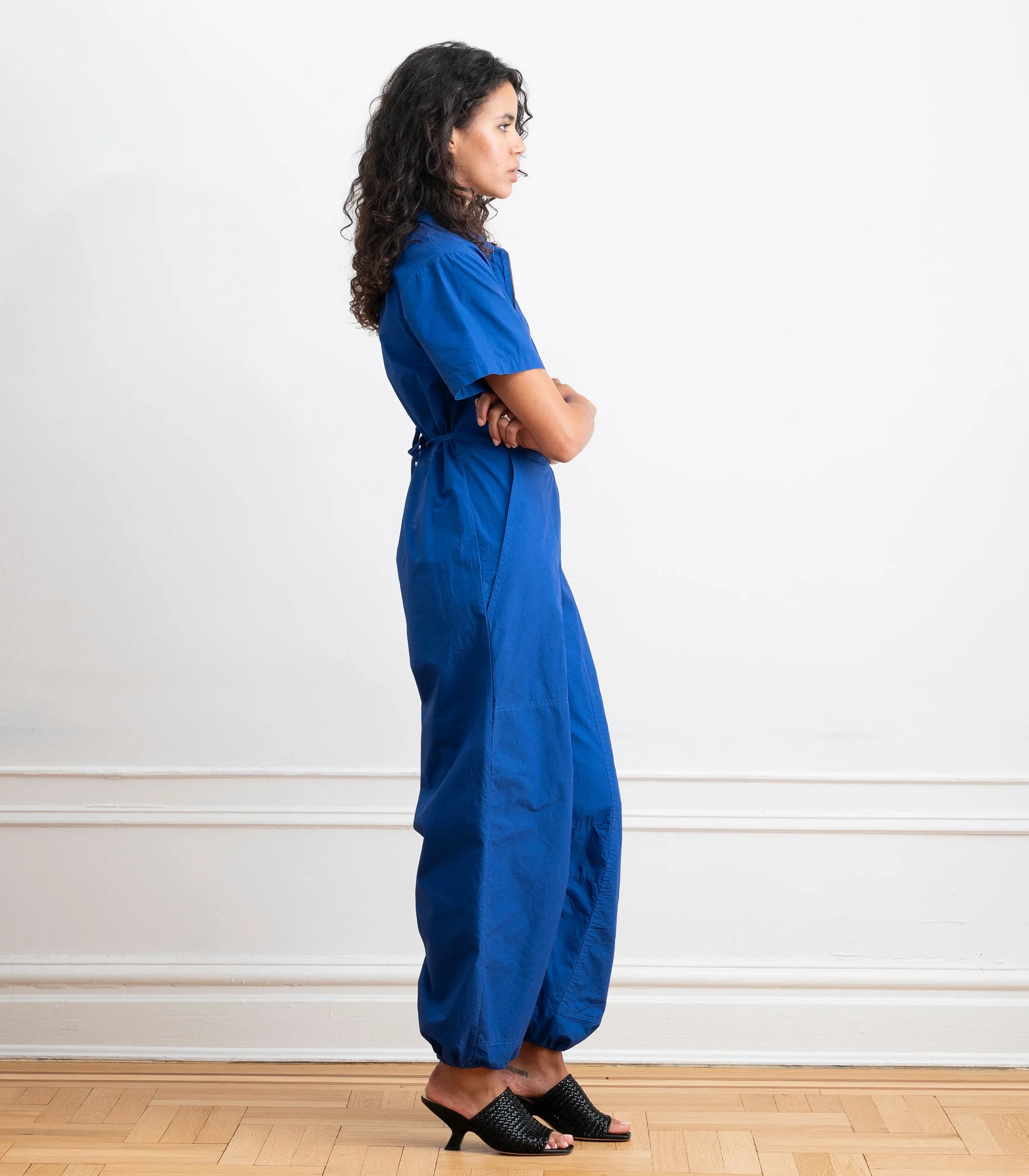 Clara Short Sleeve Parachute Leg Jumpsuit - Blueberry sold by Loup product image thumbnail 3