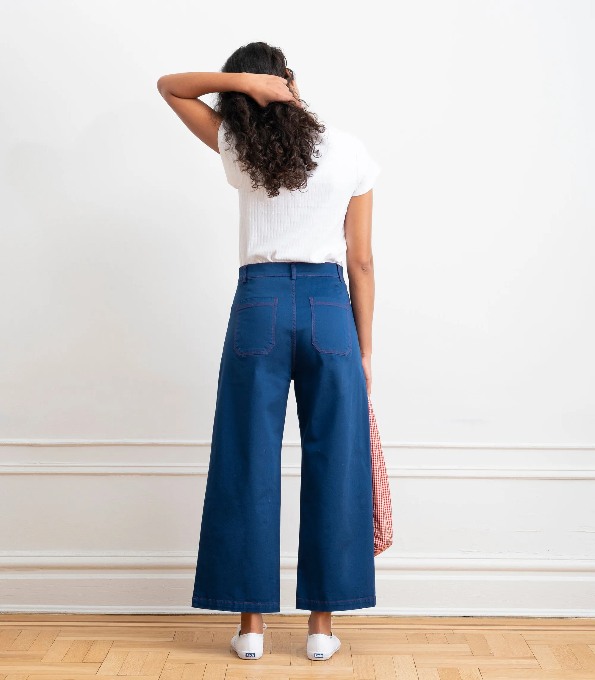 Simone Wide Crop Pants - Blueberry sold by Loup product image thumbnail 2