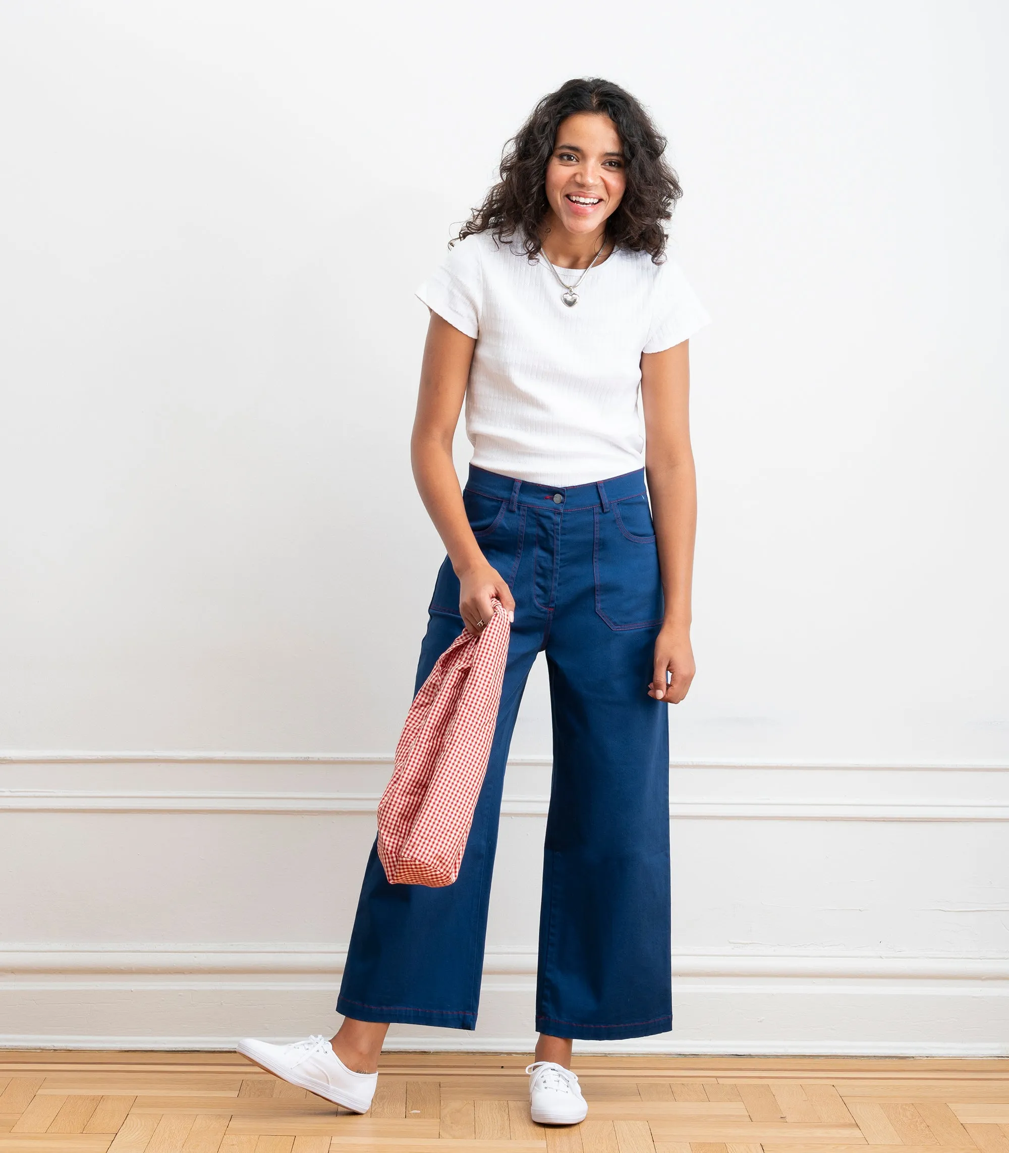 Simone Wide Crop Pants - Blueberry sold by Loup product image thumbnail 3