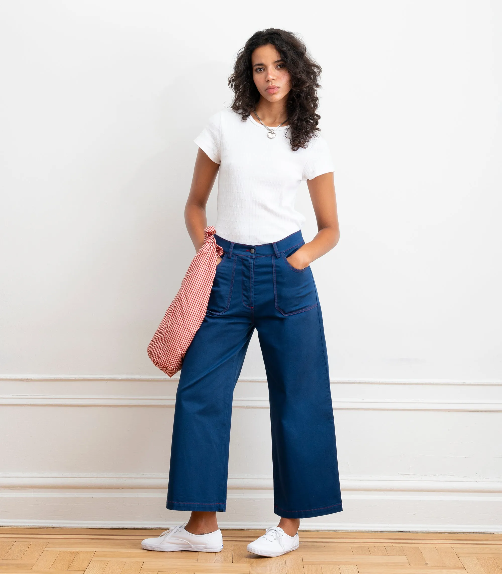 Simone Wide Crop Pants - Blueberry sold by Loup product image thumbnail 4