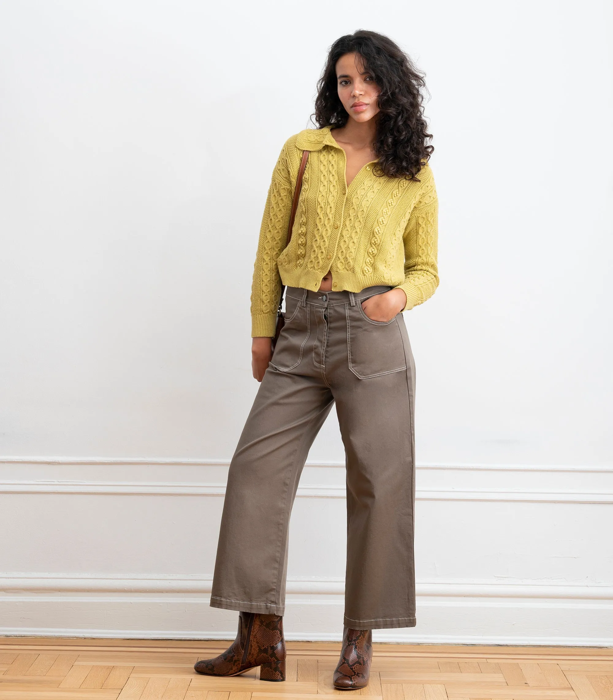 Simone Wide Crop Pants - Mud SS26 sold by Loup product image thumbnail 4