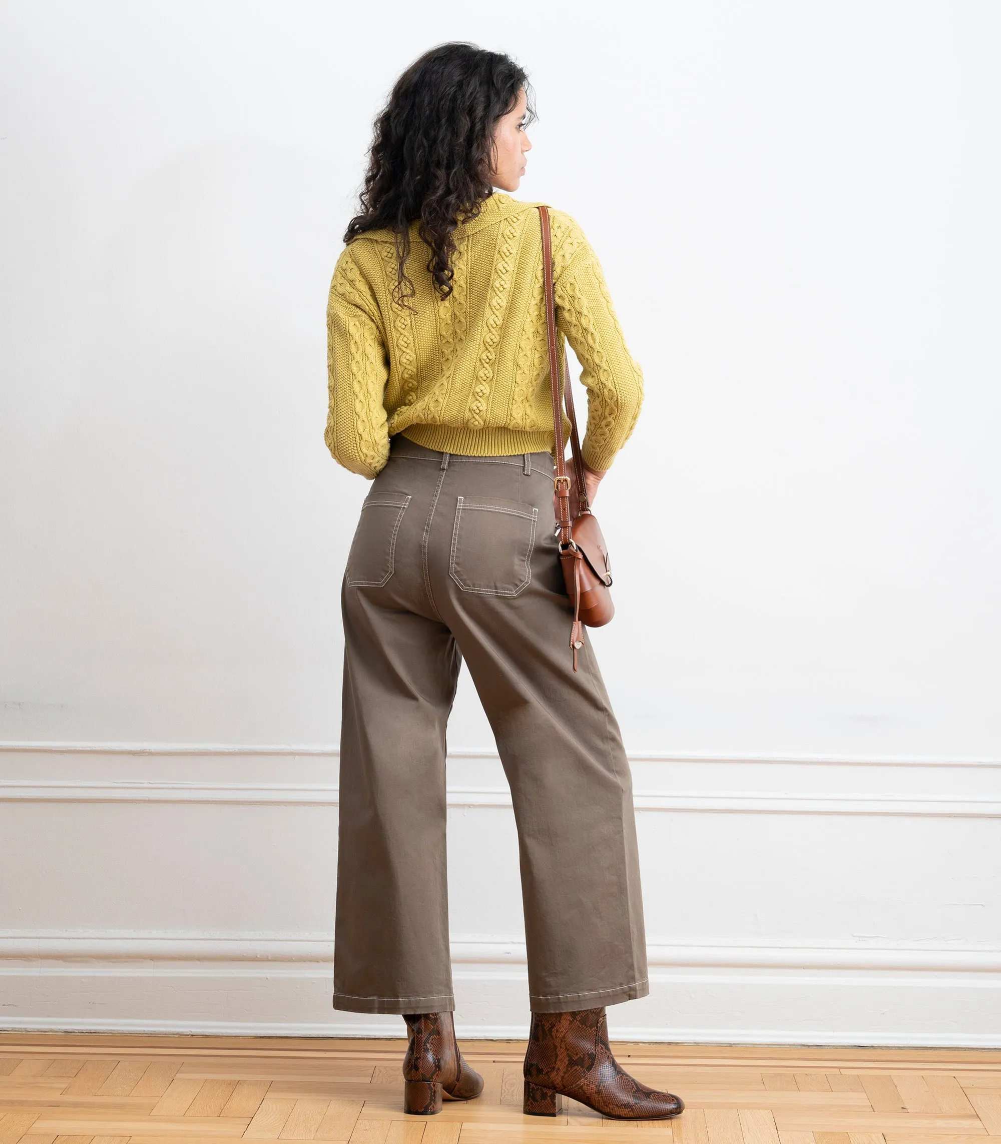 Simone Wide Crop Pants - Mud SS26 sold by Loup product image thumbnail 2