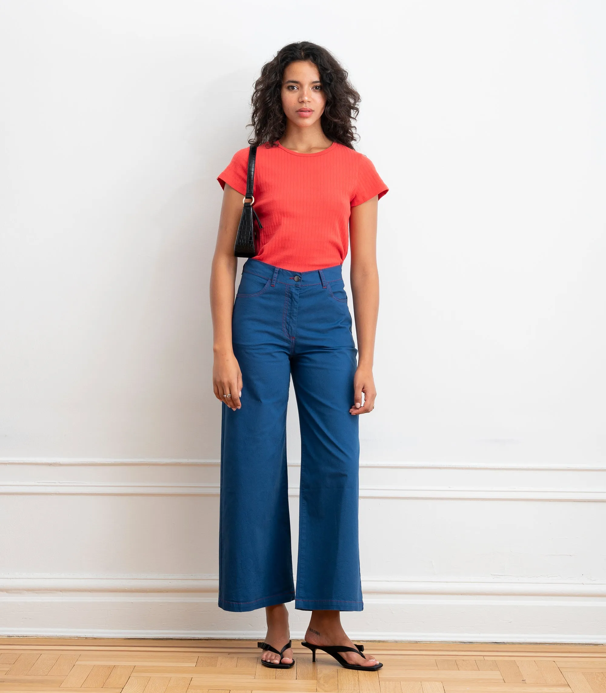 Toni Wide Ankle Pants - Blueberry SS26 sold by Loup