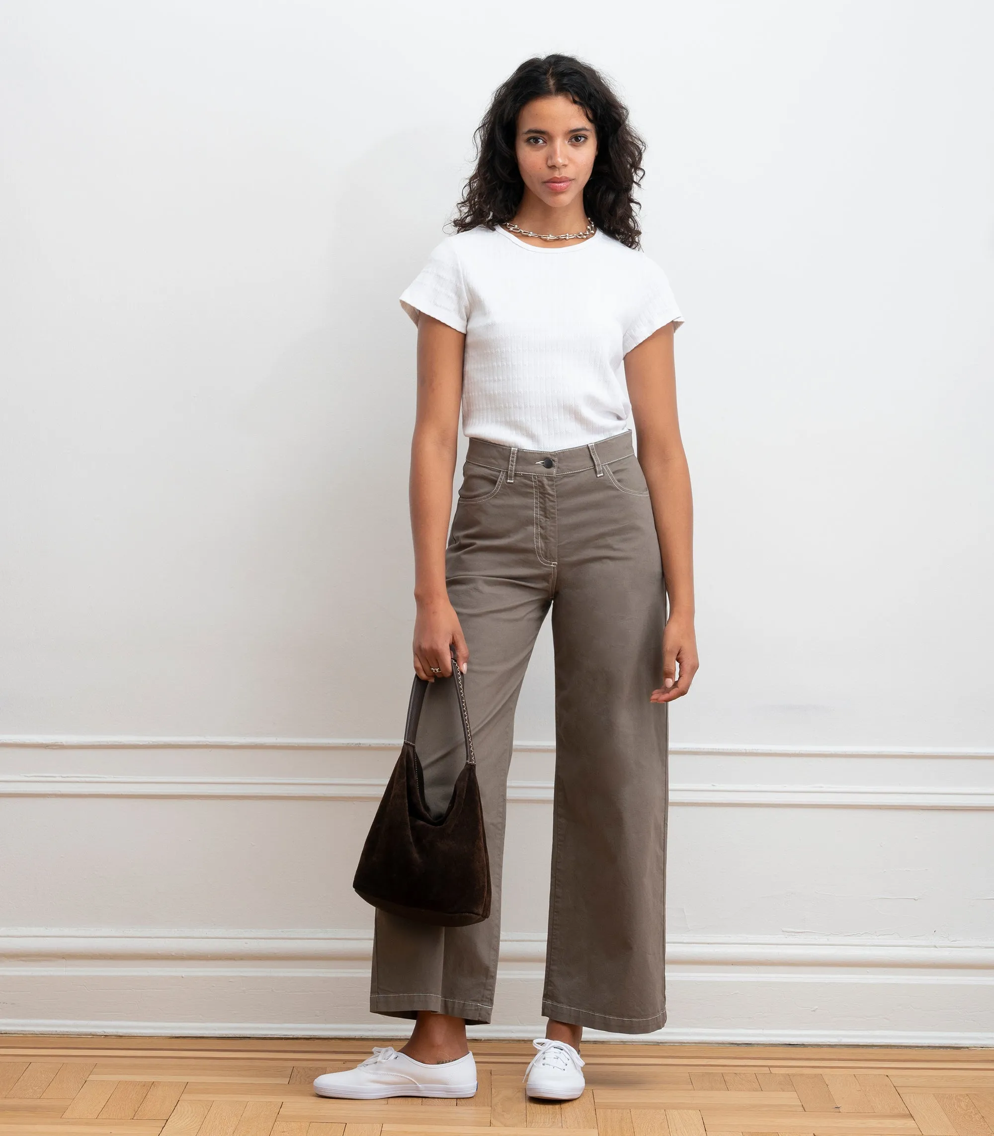 Toni Wide Ankle Pants - Mud sold by Loup product image thumbnail 4