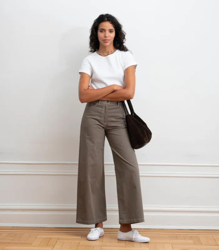 Toni Wide Ankle Pants - Mud SS26 sold by Loup