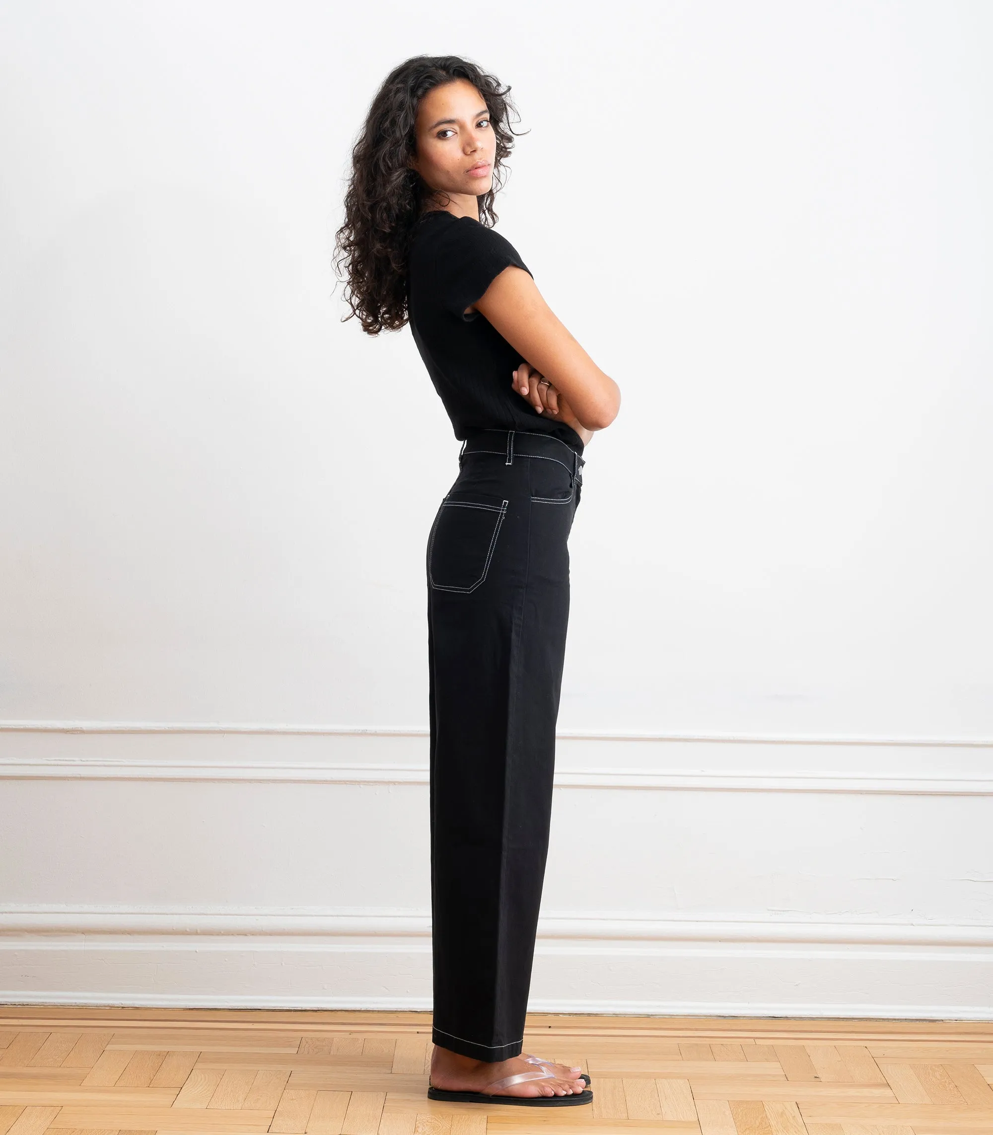 Toni Wide Ankle Pants - Black & White SS26 sold by Loup product image thumbnail 4