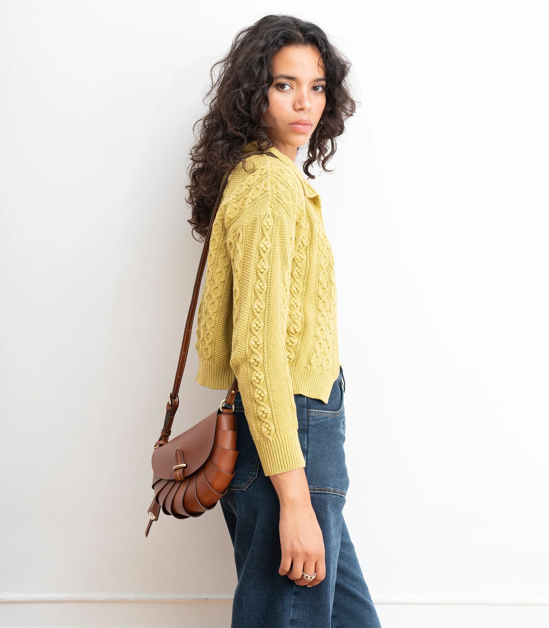Michelle Cable-Knit Collar Cardigan - Pear SS26 sold by Loup product image thumbnail 5
