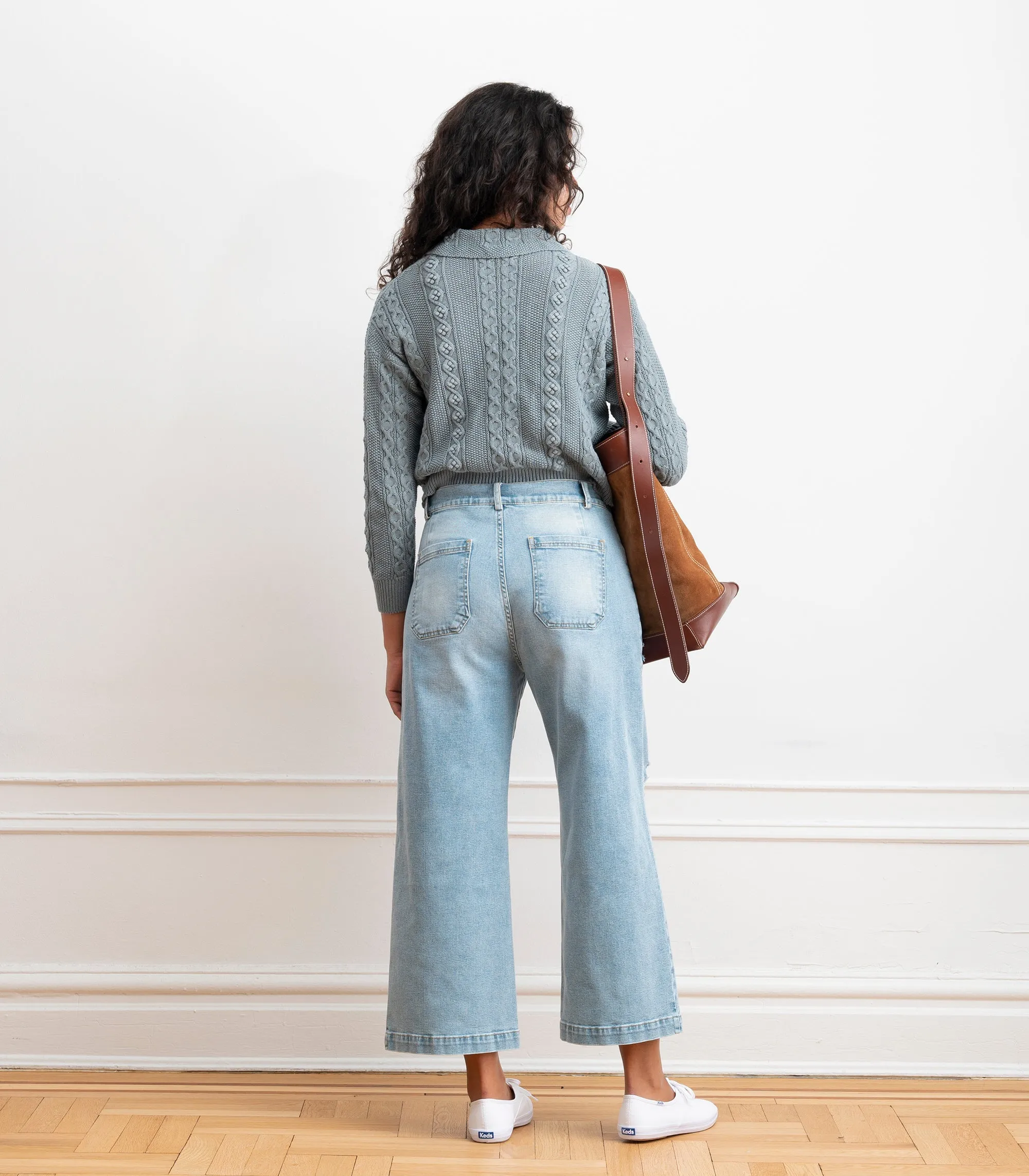 Michelle Cable-Knit Collar Cardigan - Gray SS26 sold by Loup product image thumbnail 2