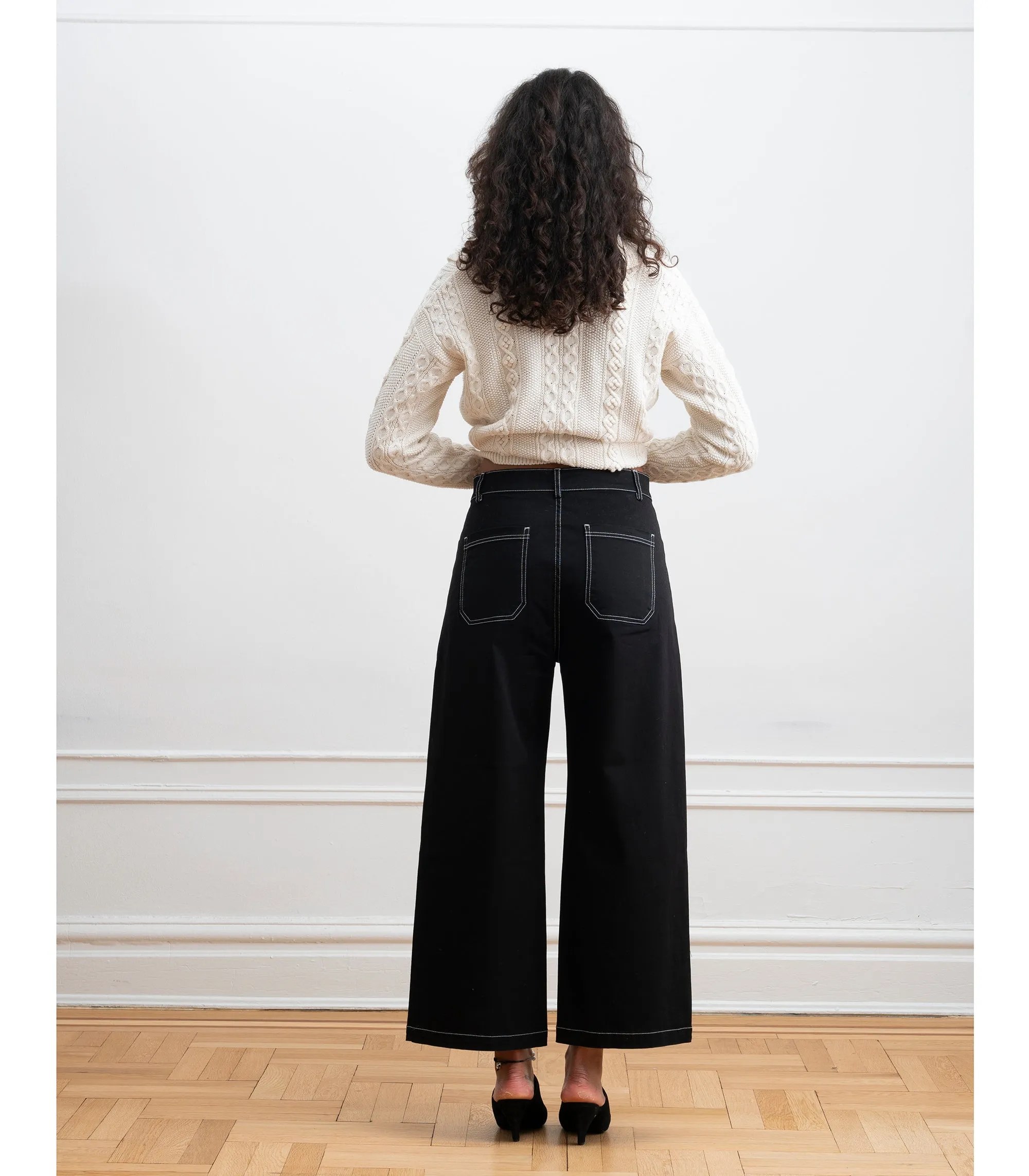 Michelle Cable-Knit Collar Cardigan - Ivory SS26 sold by Loup product image thumbnail 2