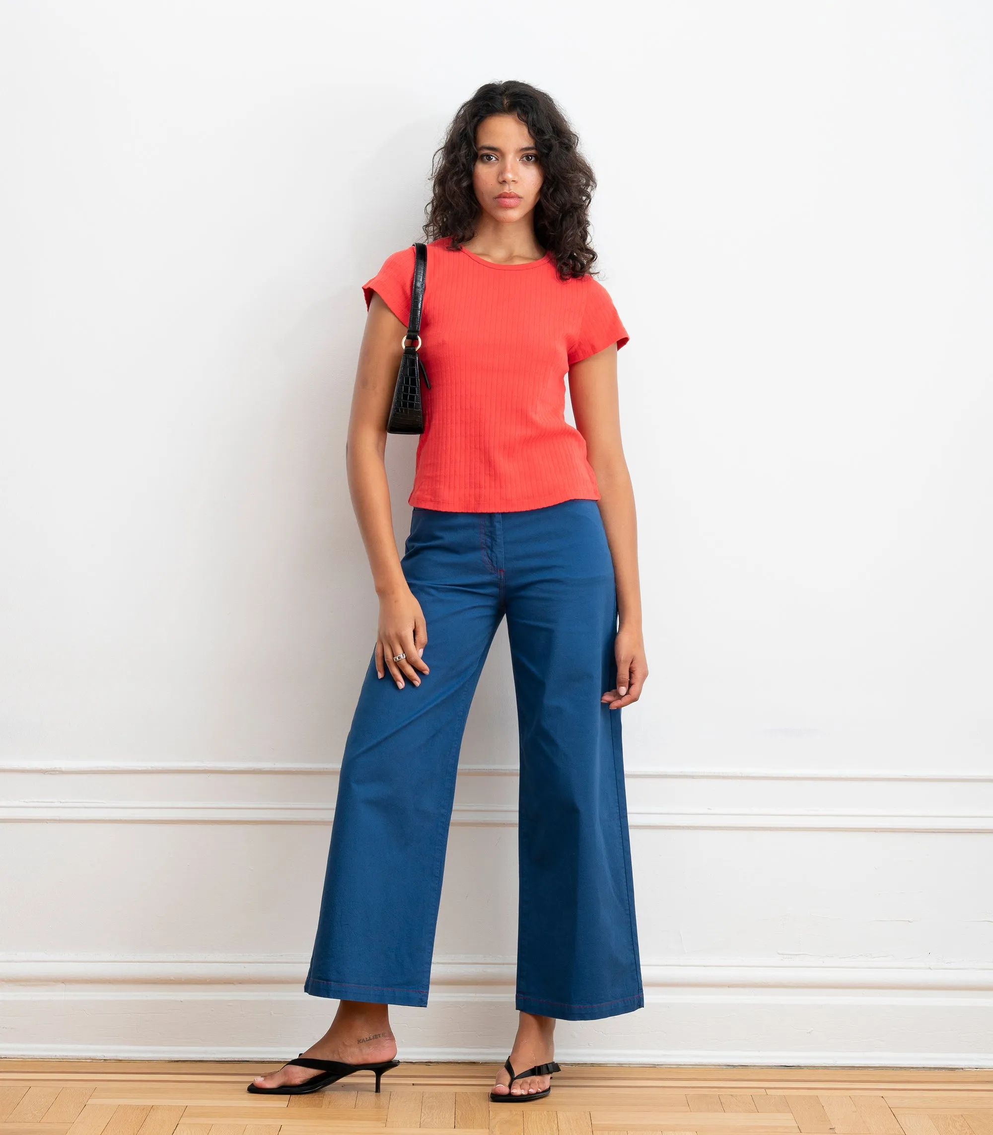 Miranda Pointelle Tee - Strawberry SS26 sold by Loup product image thumbnail 3