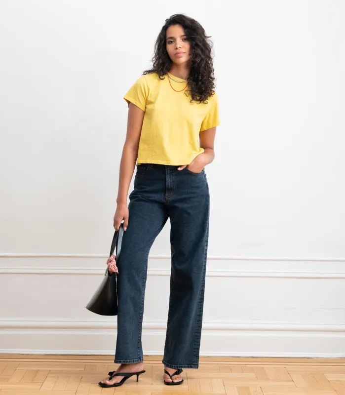 Francois High Rise Wide Leg Jeans - New York Dark SS26 sold by Loup