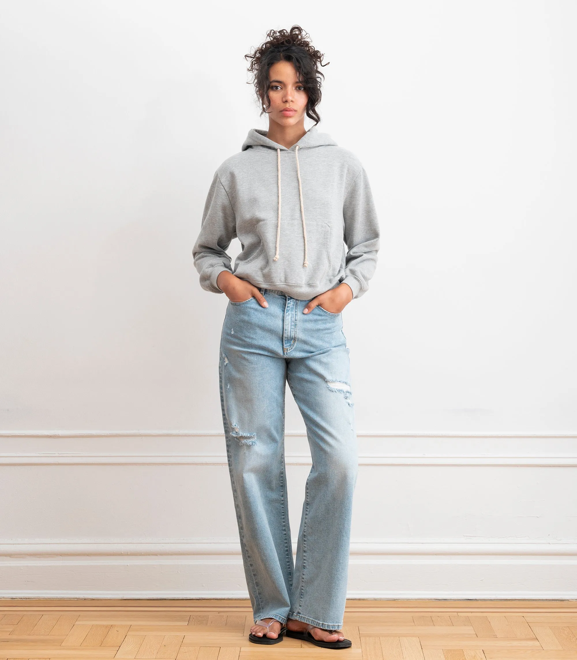 Gemma Washed Hooded Sweatshirt - Heather Gray sold by Loup product image thumbnail 4