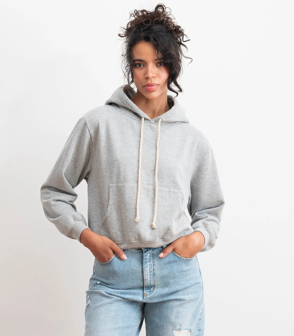 Gemma Washed Hooded Sweatshirt - Heather Gray sold by Loup