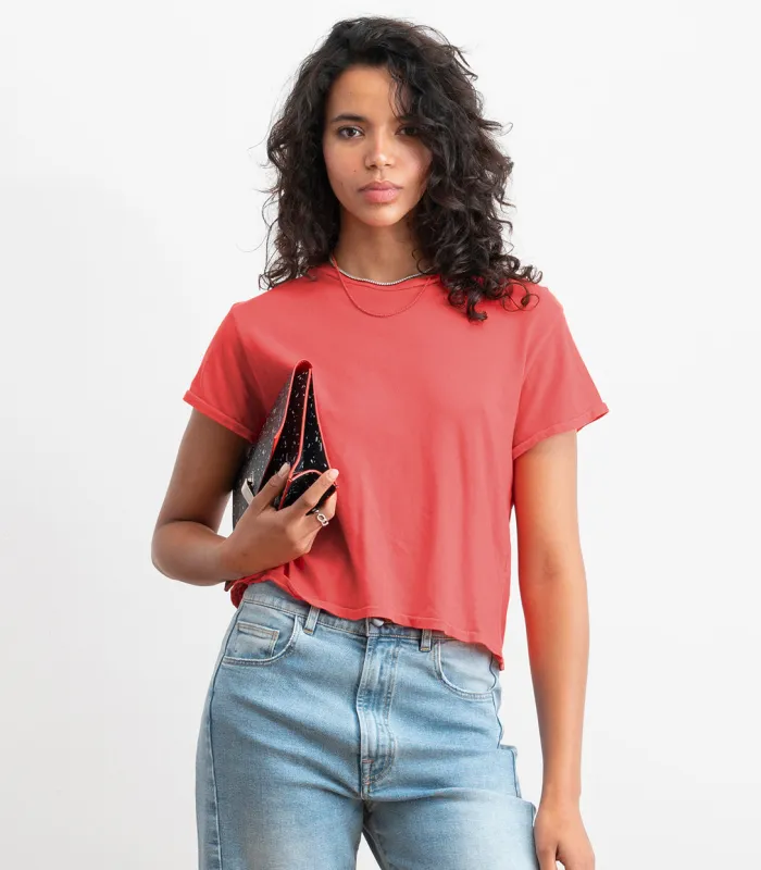 Bessette Soft Washed Tee - Strawberry made by Loup