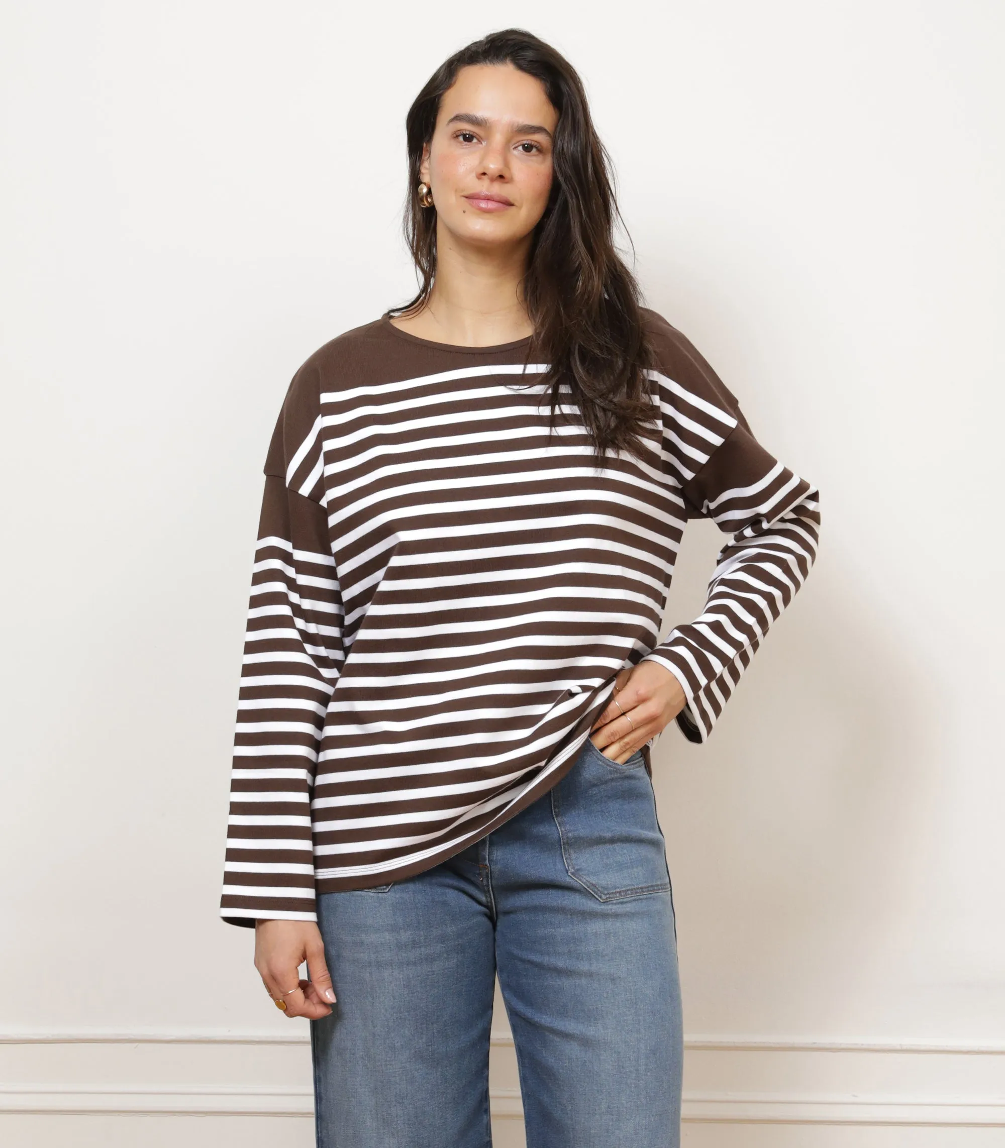 Marianne Stripe Breton Tee - Brown sold by Loup product image thumbnail 3