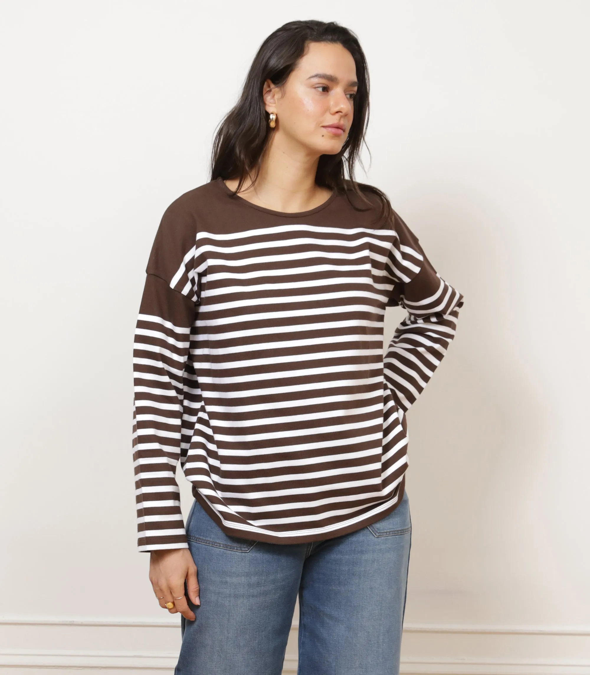 Marianne Stripe Breton Tee - Brown sold by Loup product image thumbnail 4