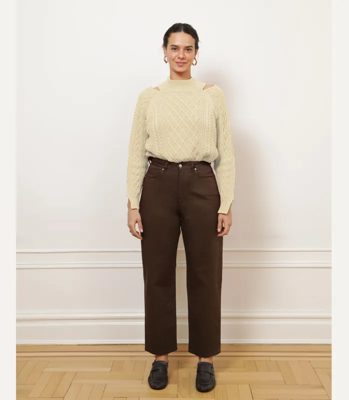 Amelia Barrel Trousers - Chestnut AW25 sold by Loup