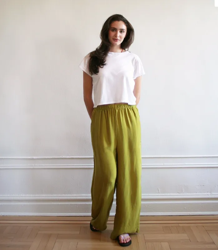 Lana Silky Wide Leg Pants - Citron sold by Loup