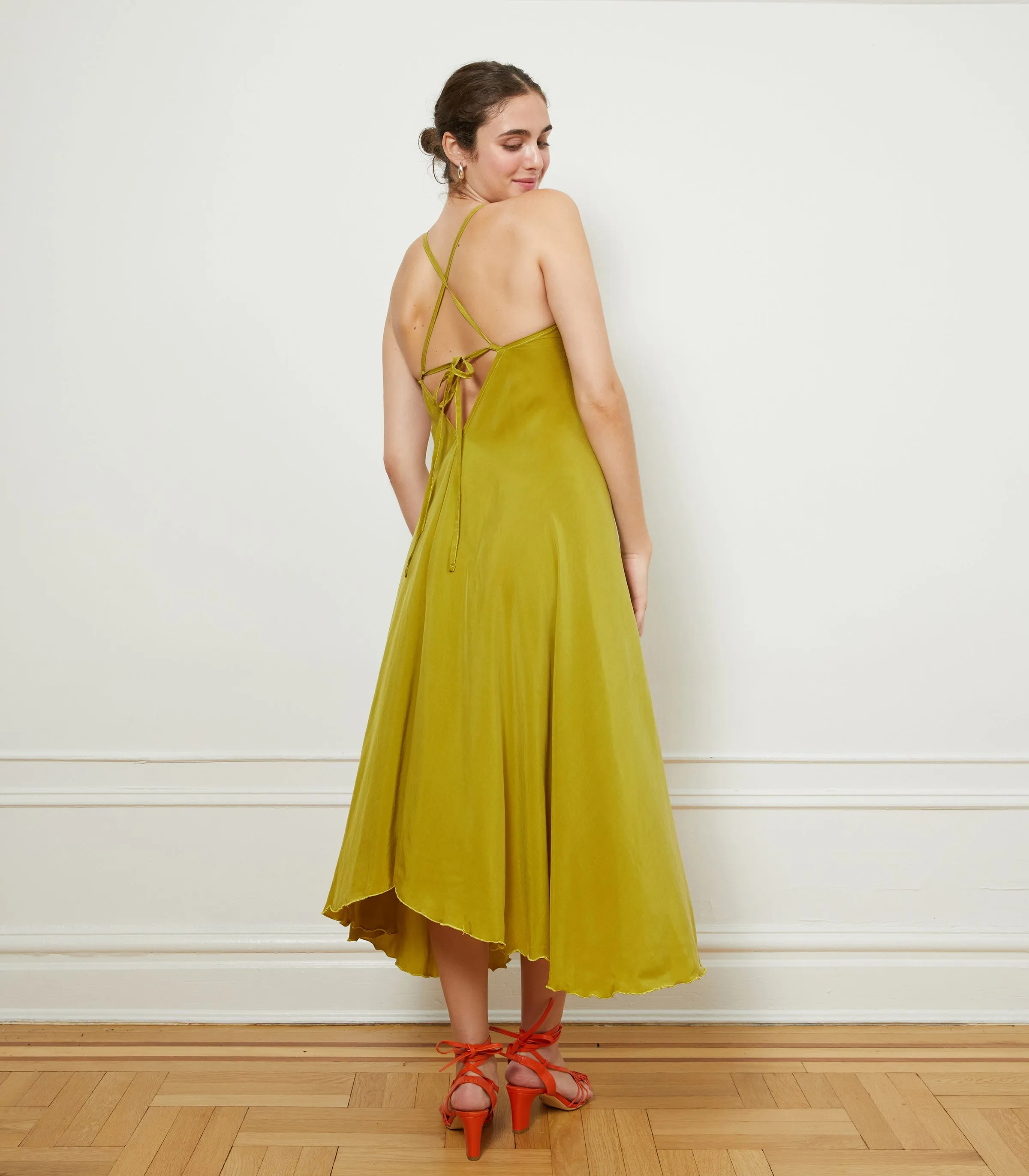 Hermosa Backless Slip Dress - Citron sold by Loup product image thumbnail 3