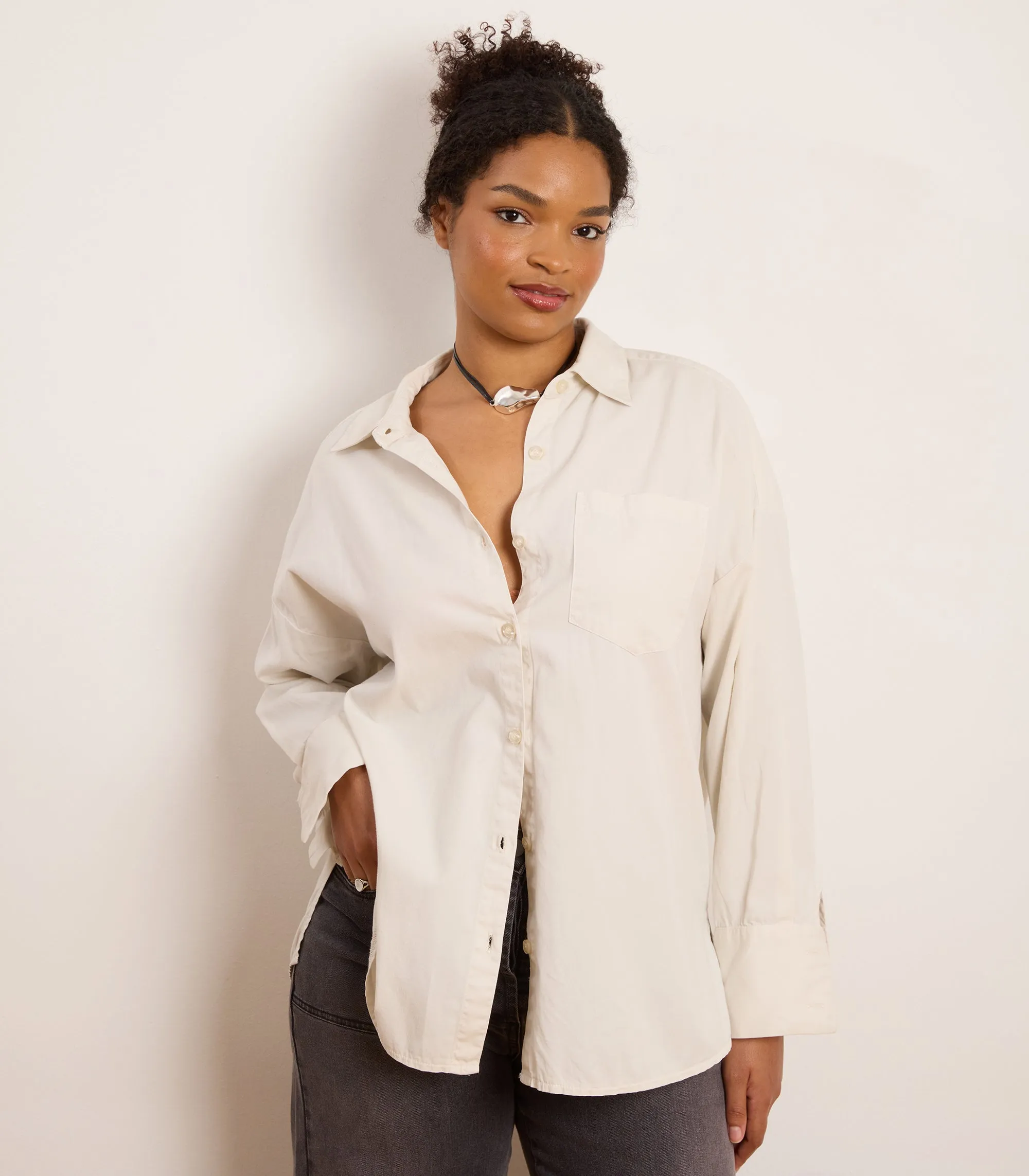 Daisy Oversized Button Up - Cream sold by Loup product image thumbnail 3