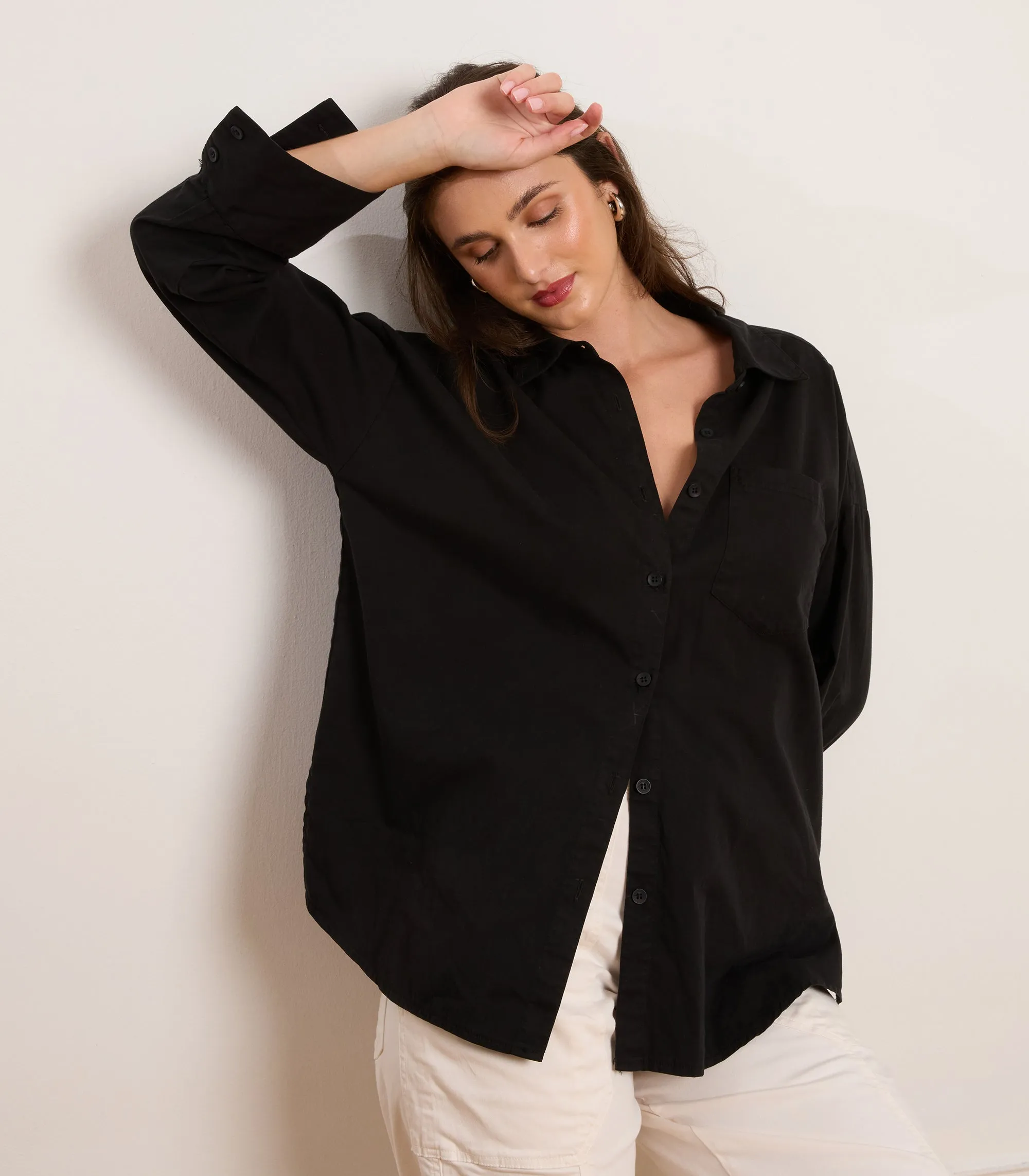 Daisy Oversized Button Up - Black sold by Loup product image thumbnail 4