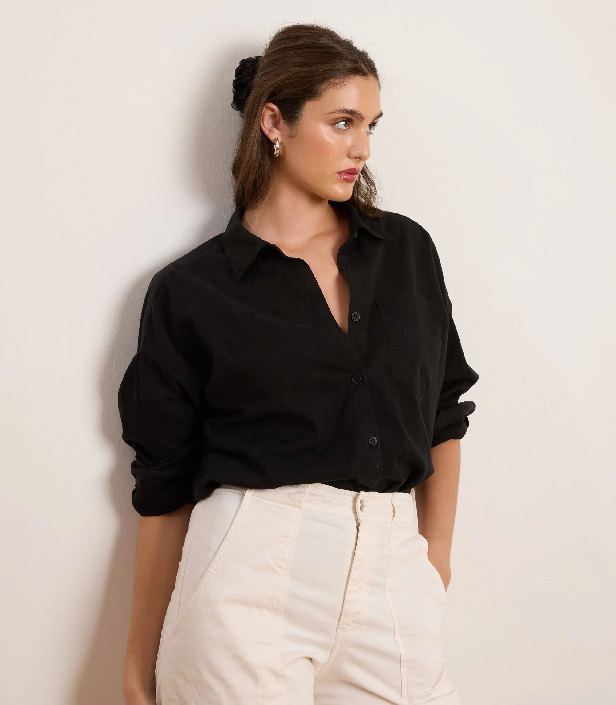 Daisy Oversized Button Up - Black sold by Loup product image thumbnail 5