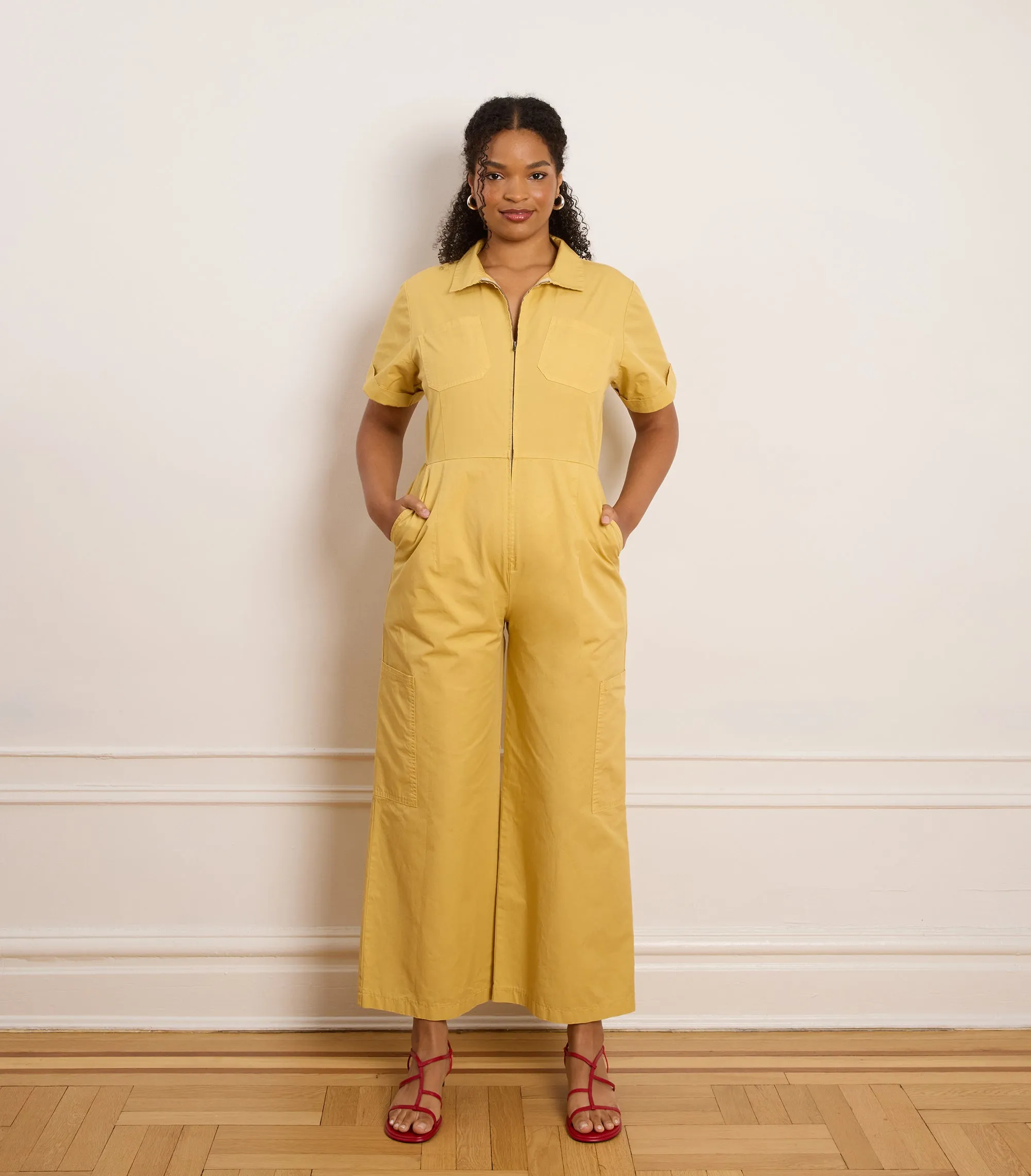 Bella Short Sleeve Cargo Jumpsuit - Burnt Khaki sold by Loup product image thumbnail 5