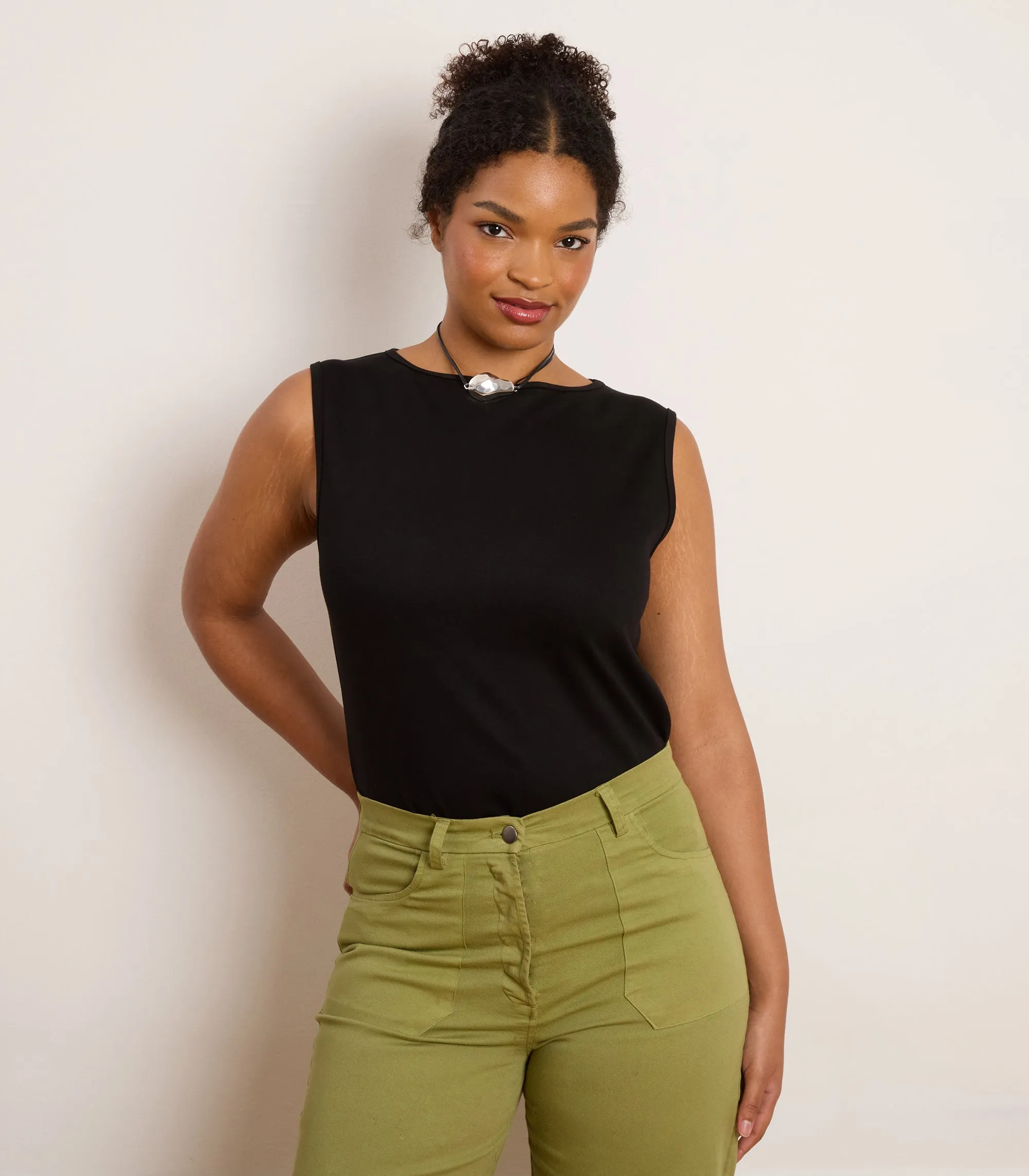 Simone Wide Crop Pants - Pistachio sold by Loup product image thumbnail 4