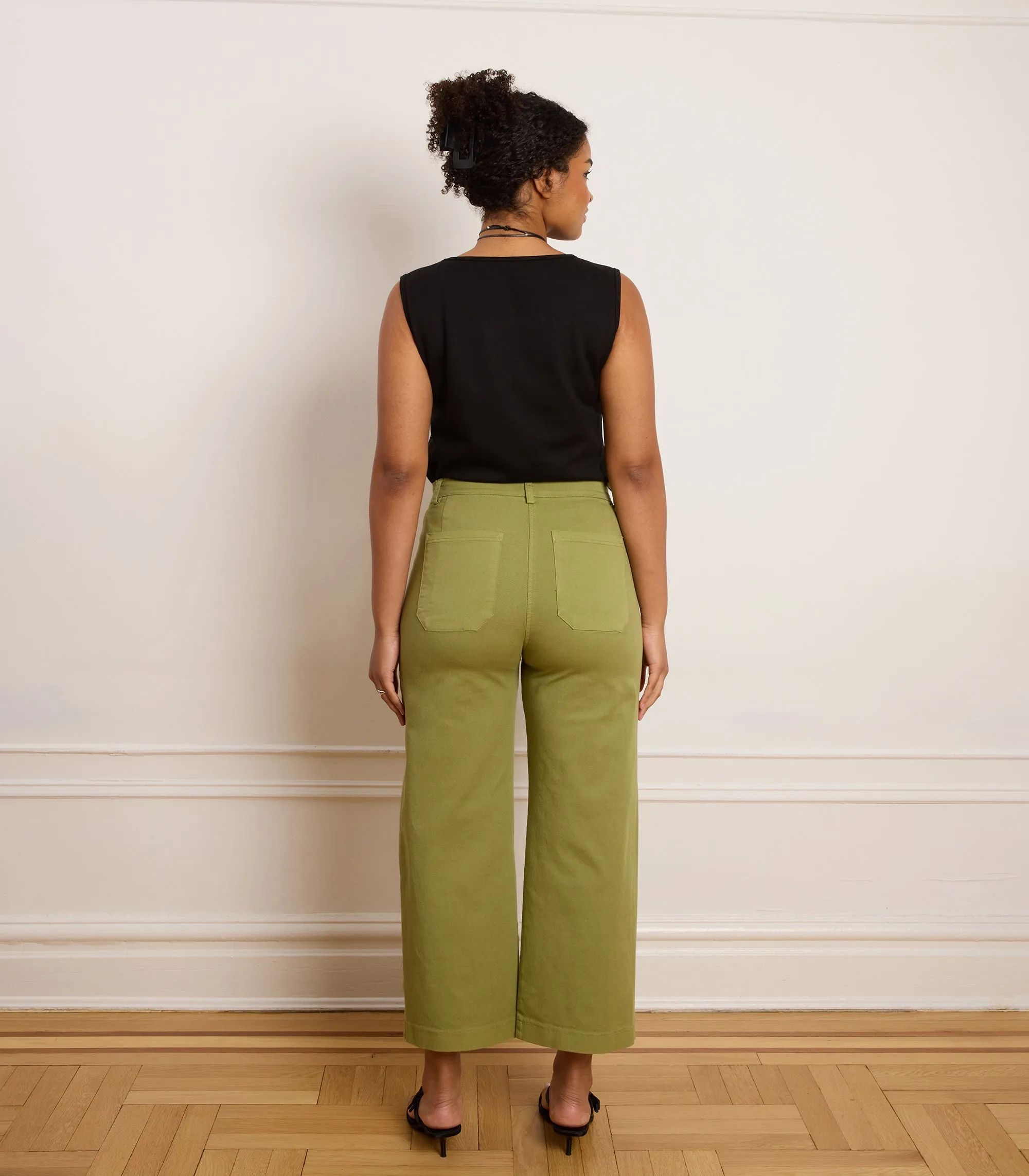 Simone Wide Crop Pants - Pistachio sold by Loup product image thumbnail 2