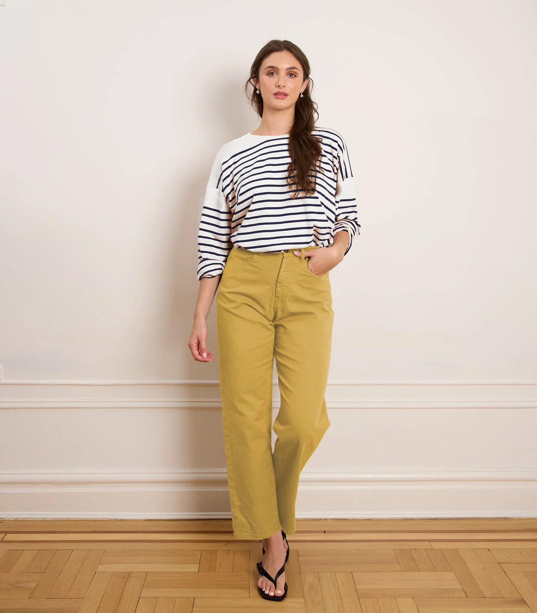 Marianne Oversized Breton Tee - Navy Stripe sold by Loup product image thumbnail 3