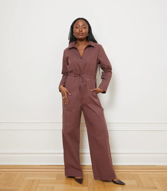 Spencer Cargo Zip Jumpsuit - Auburn sold by Loup