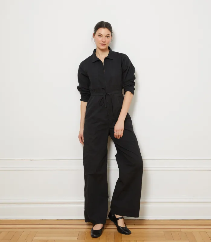 Spencer Cargo Zip Jumpsuit - Black sold by Loup