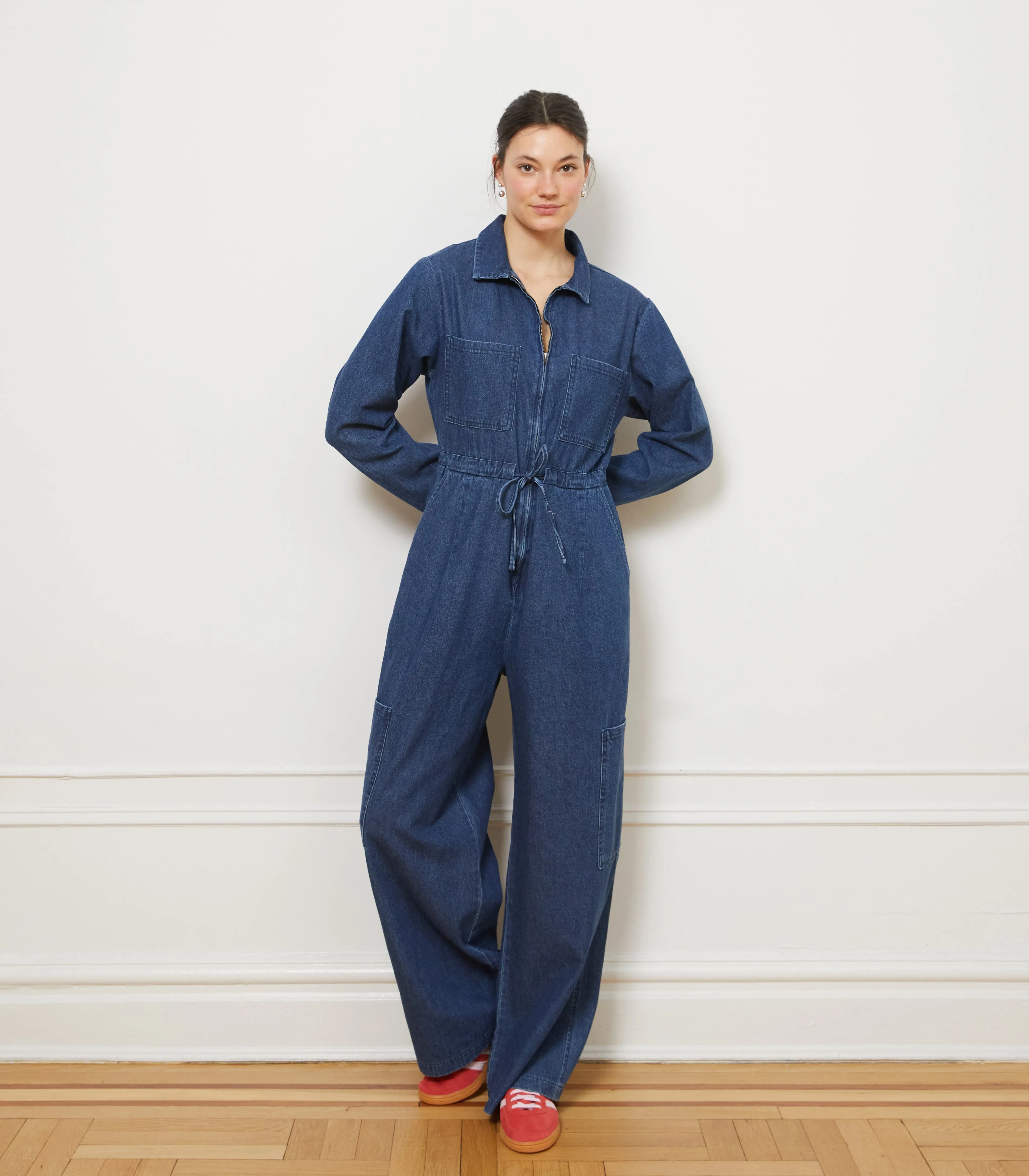 Spencer Cargo Zip Jumpsuit - Indigo sold by Loup product image thumbnail 4