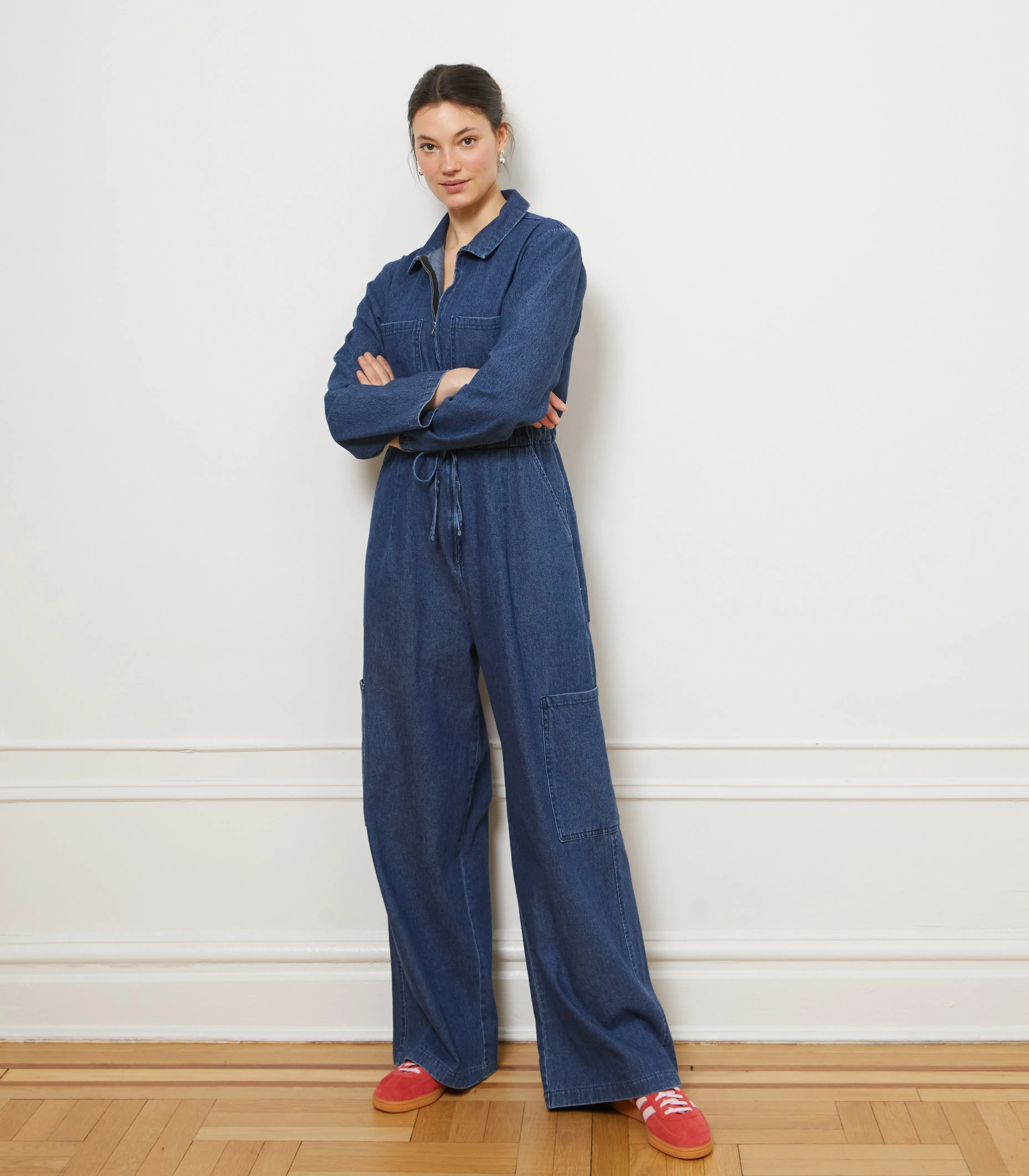 Spencer Cargo Zip Jumpsuit - Indigo sold by Loup product image thumbnail 3