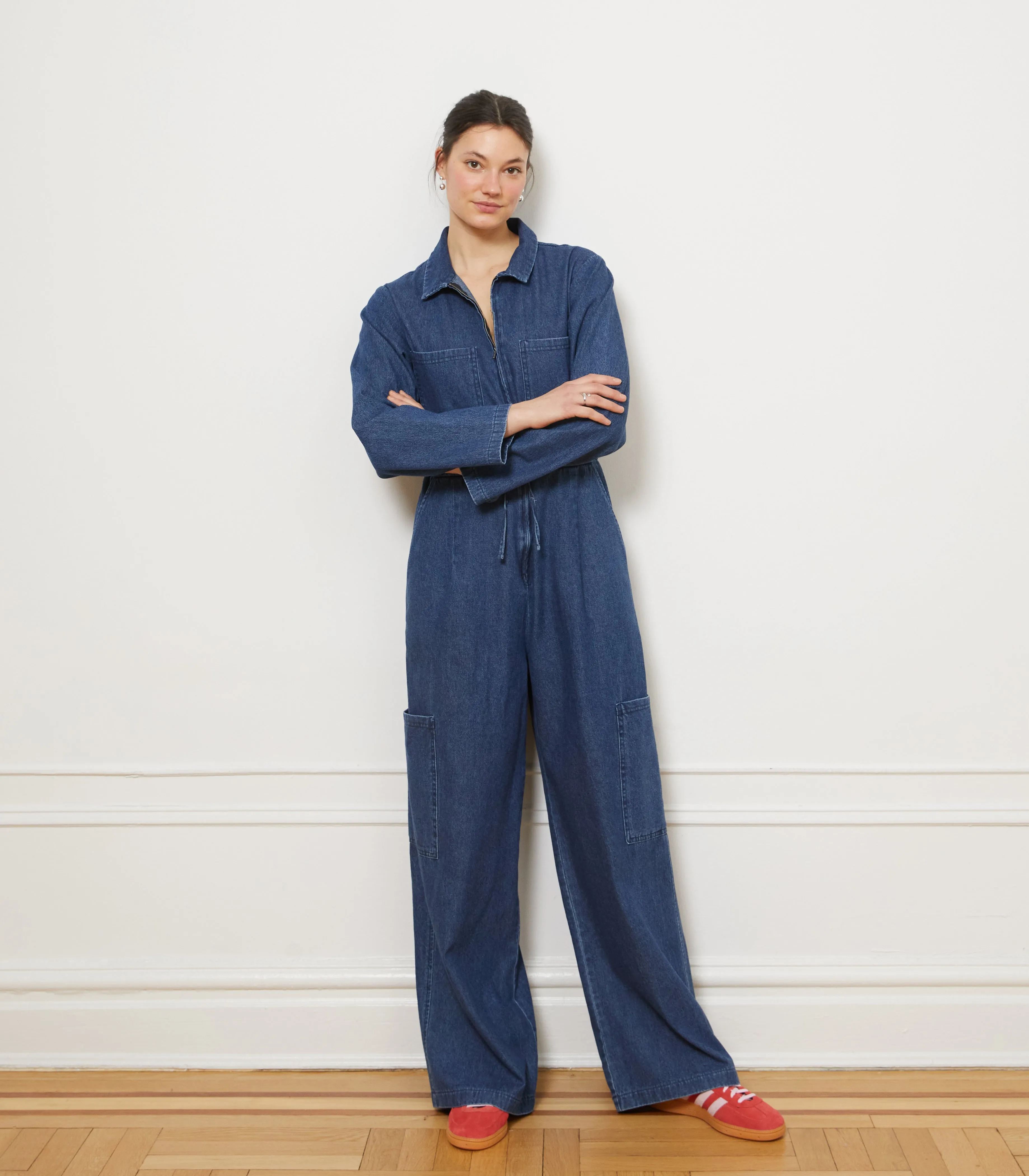 Spencer Cargo Zip Jumpsuit - Indigo sold by Loup product image thumbnail 5