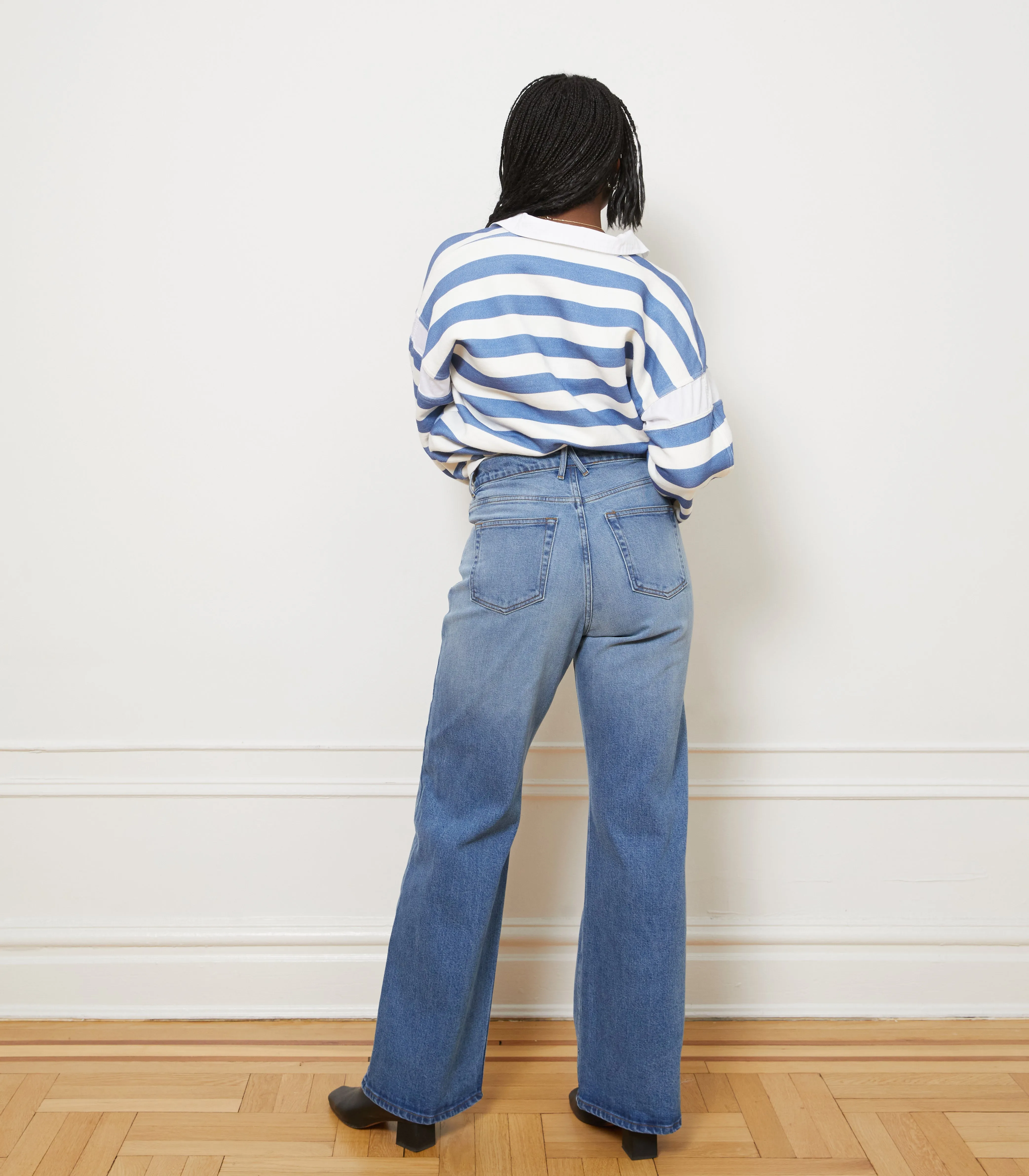 Camilla Collared Sweatshirt - Royal Stripe sold by Loup product image thumbnail 3