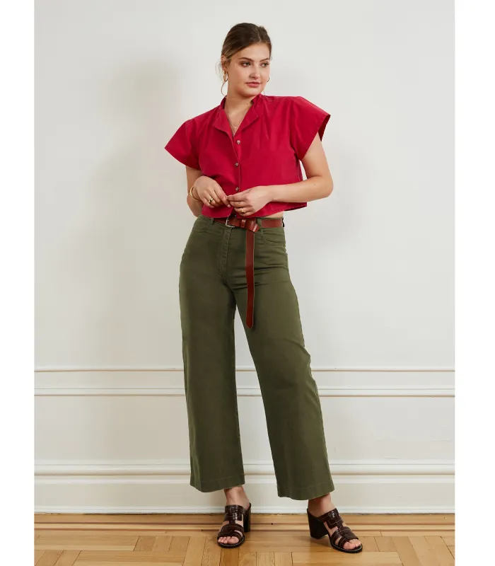 Toni Wide Ankle Pants - Pine sold by Loup