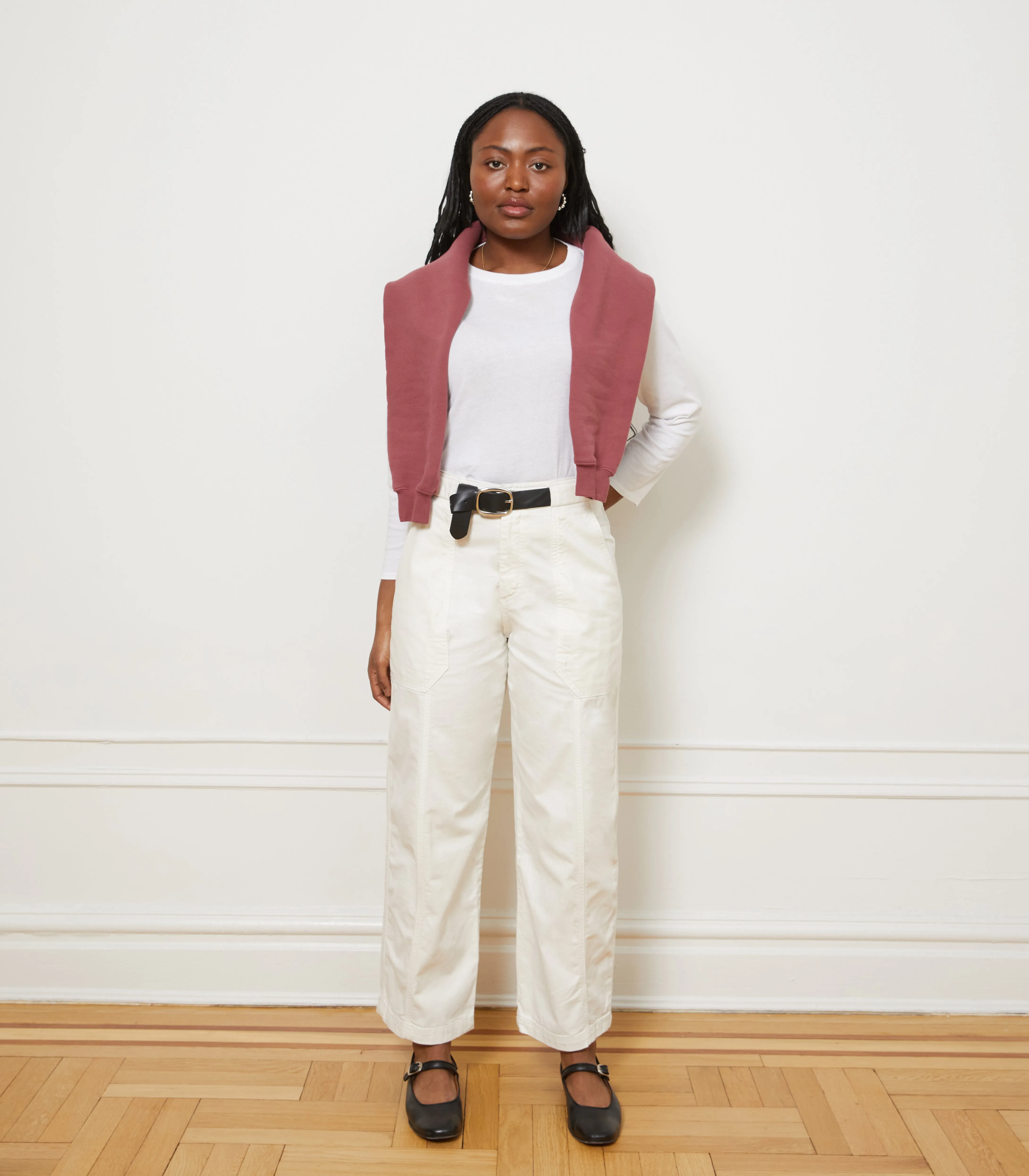 Penny Washed Long Sleeve Tee - White sold by Loup product image thumbnail 4