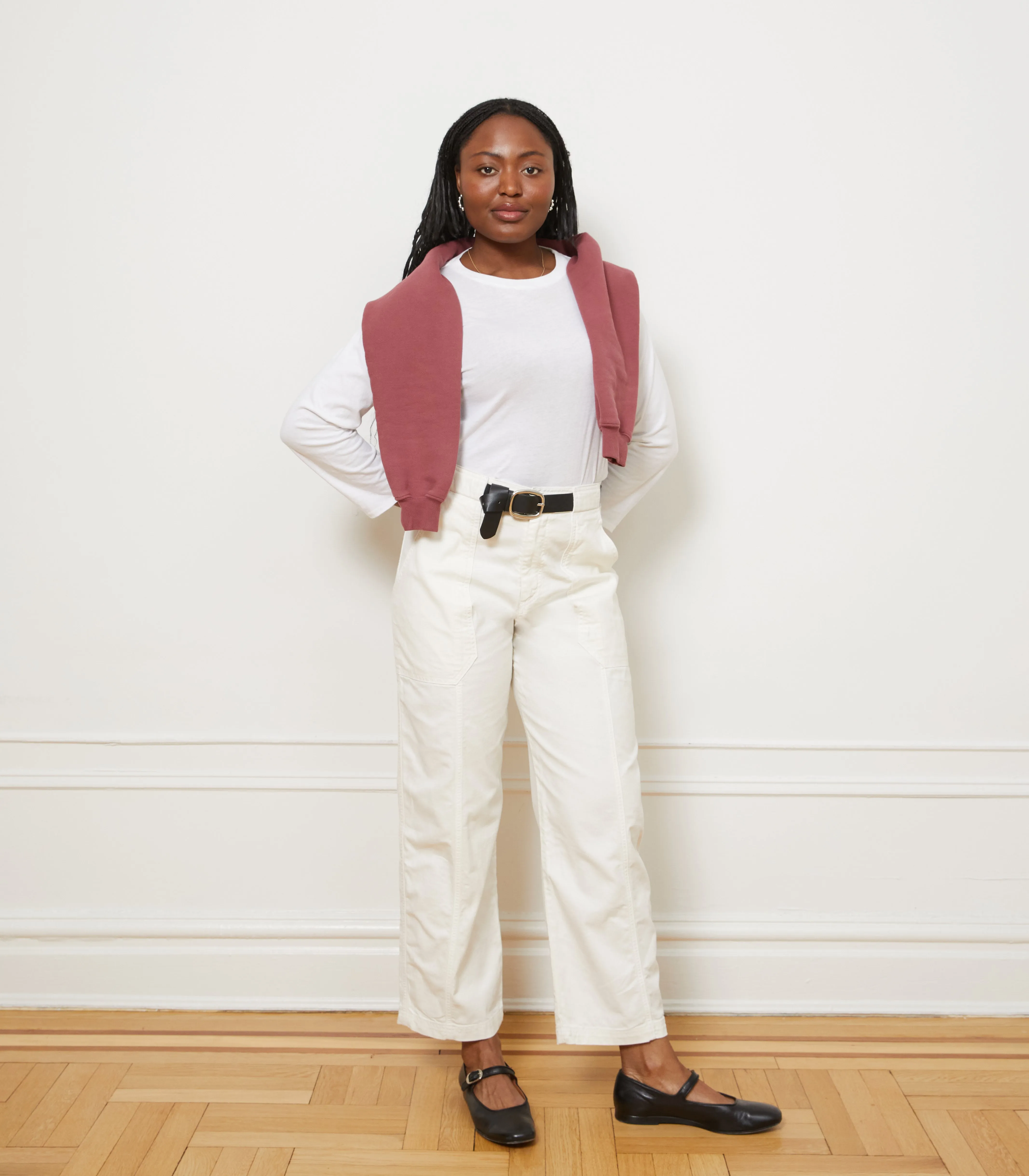 Penny Washed Long Sleeve Tee - White sold by Loup product image thumbnail 3