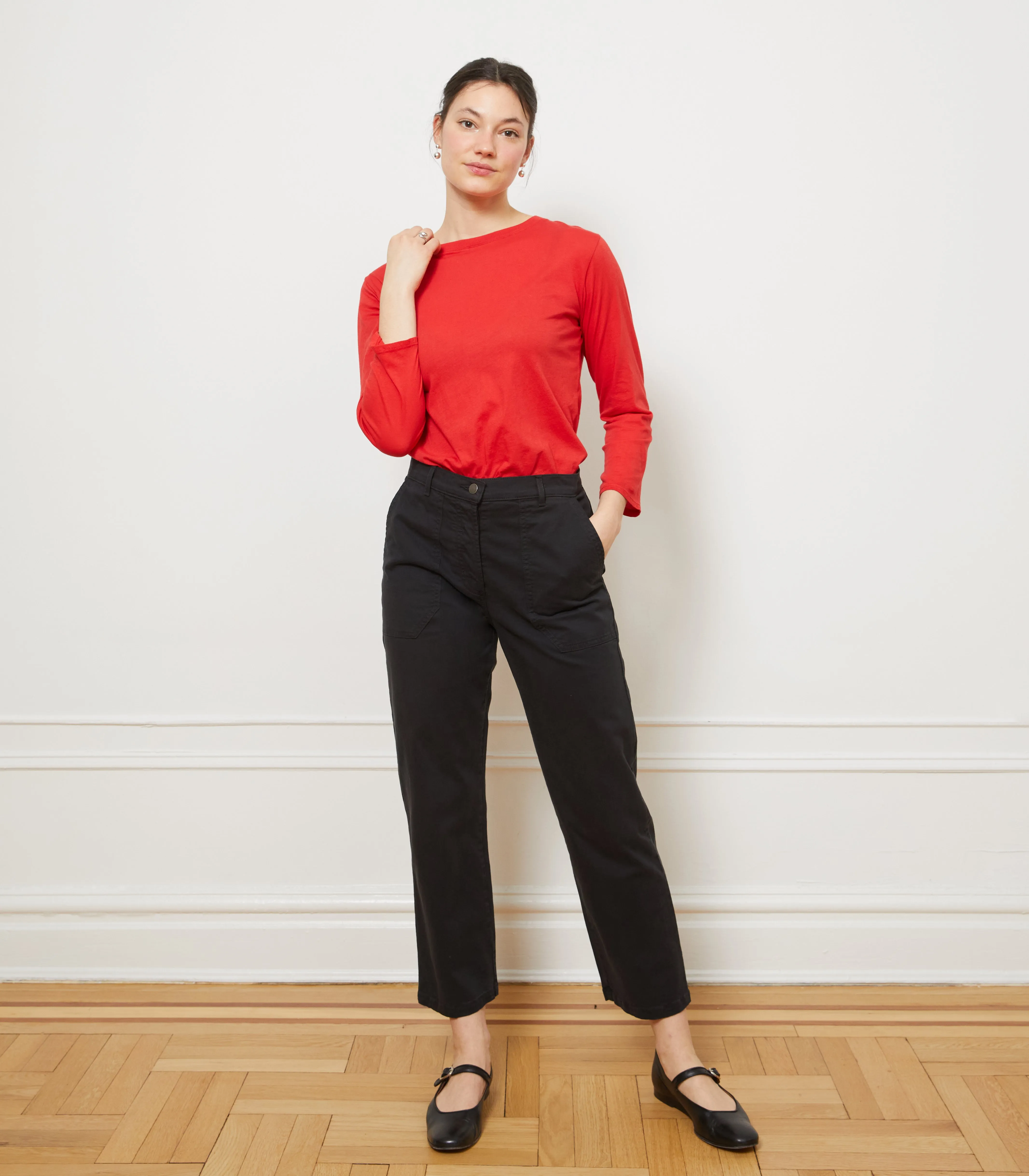 Penny Washed Long Sleeve Tee - Vermilion sold by Loup product image thumbnail 2