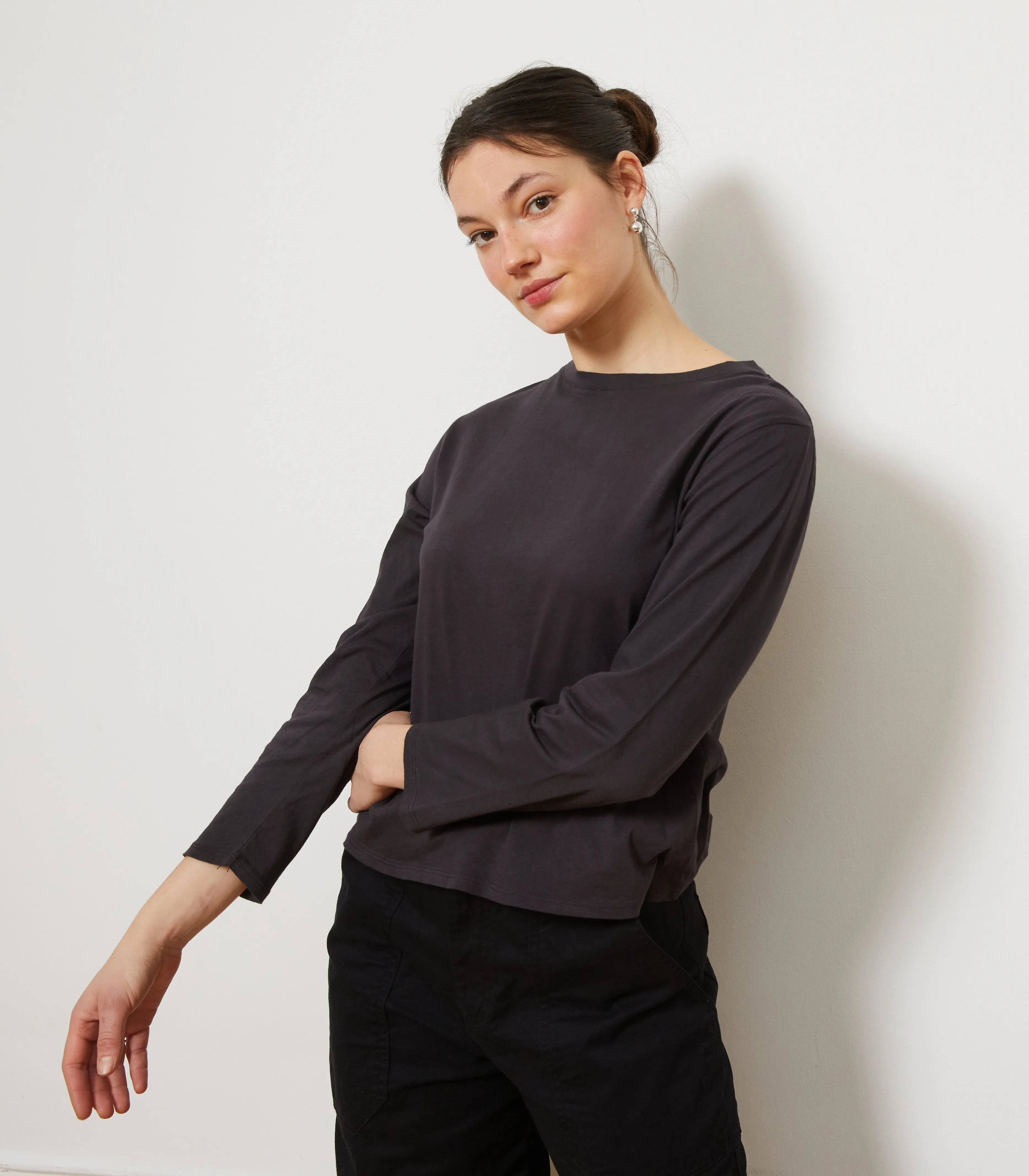 Penny Washed Long Sleeve Tee - Espresso sold by Loup product image thumbnail 2