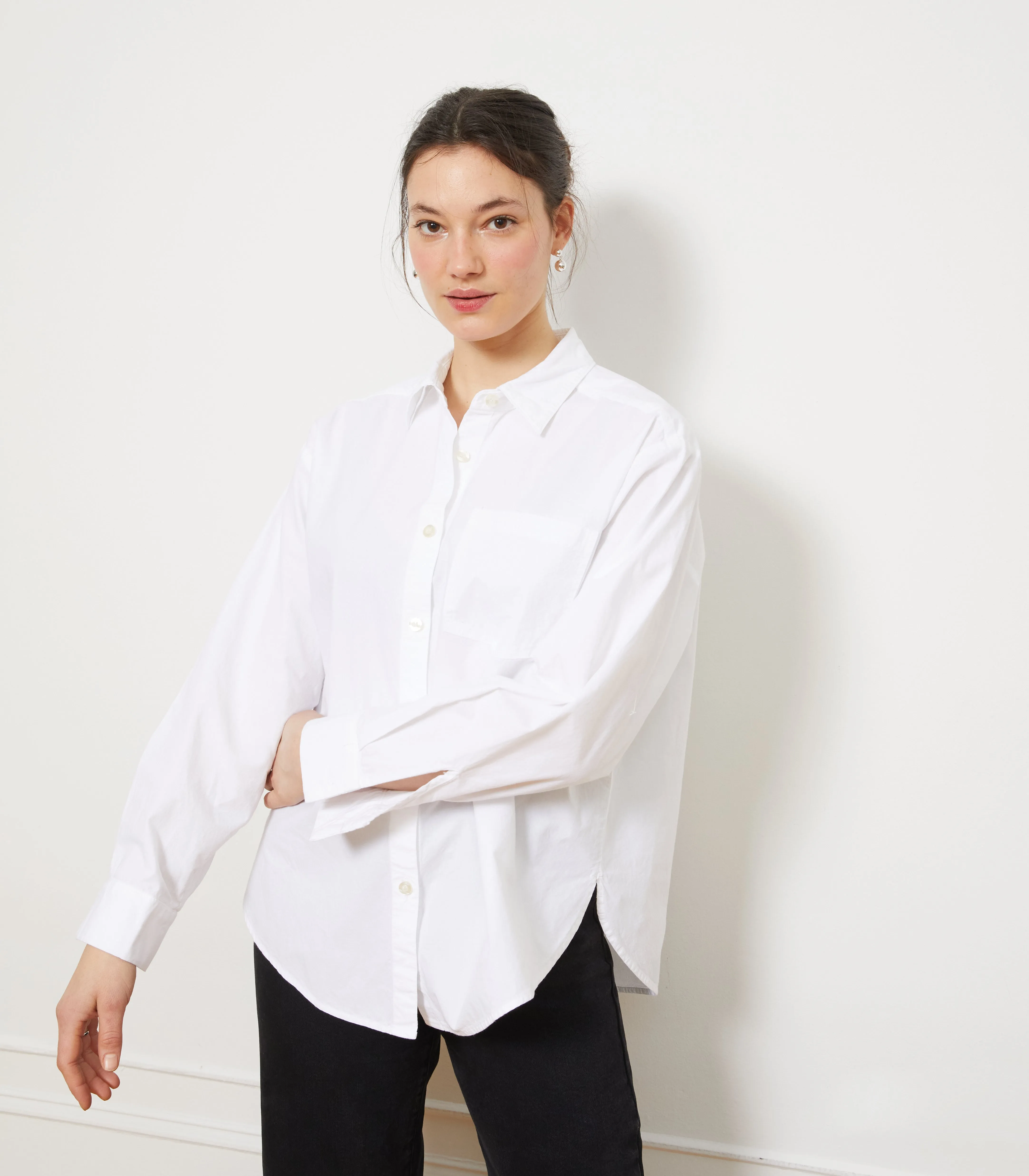 Diana Relaxed Button Up Shirt - White sold by Loup product image thumbnail 2